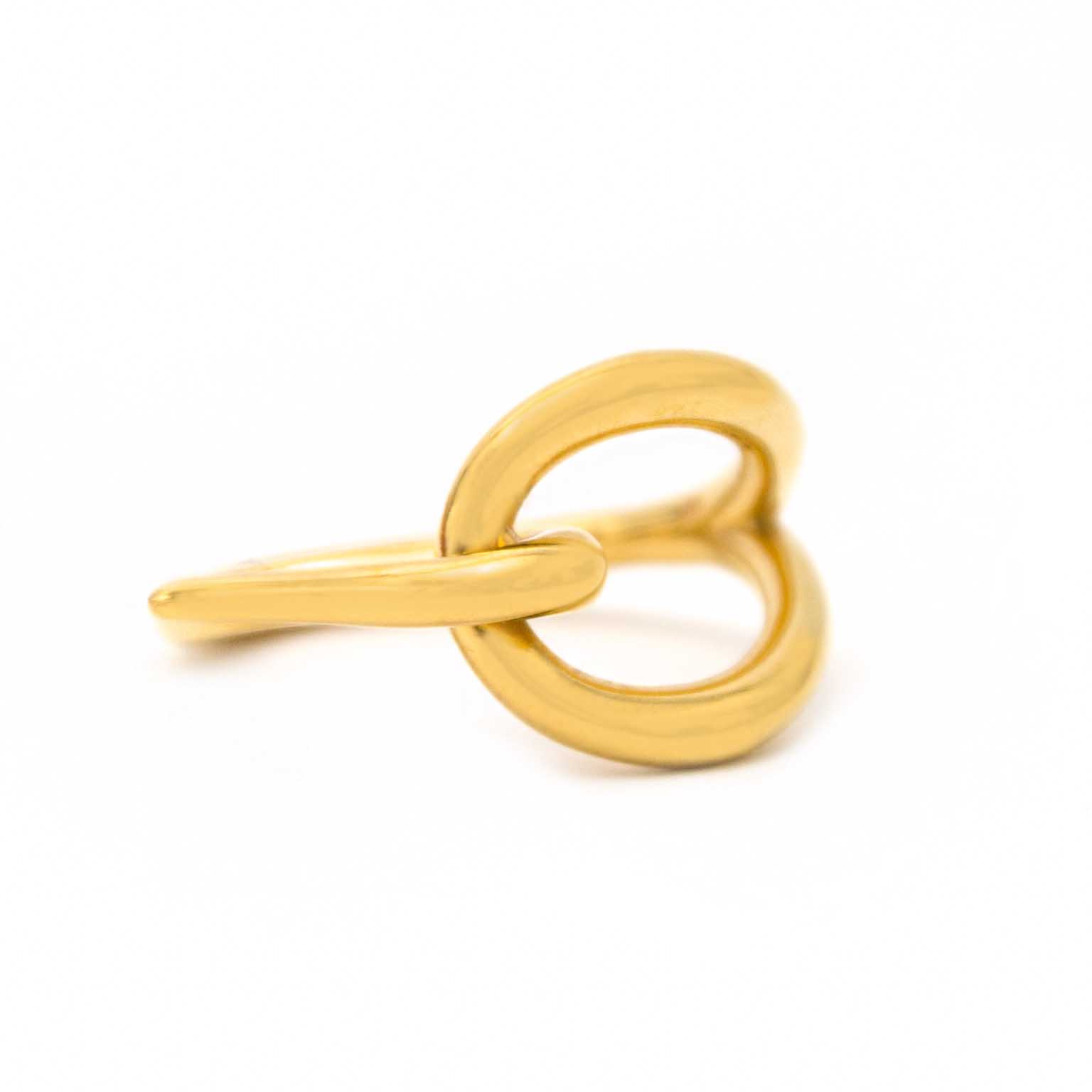 Hermès Vintage Gold Tone Hook Scarf Ring