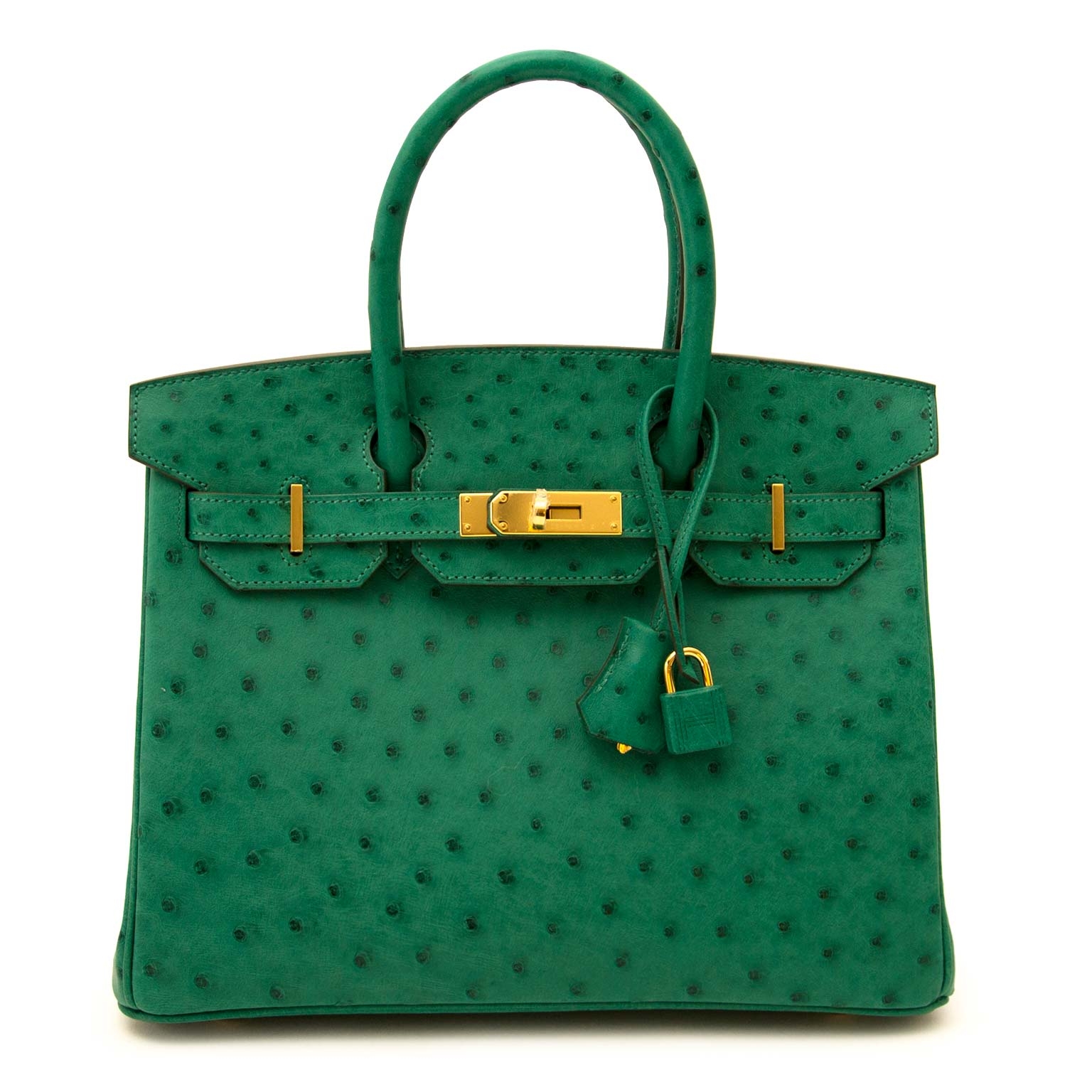 Hermès Birkin 30 Vert Vertigo Ostrich Gold Hardware GHW — The French Hunter