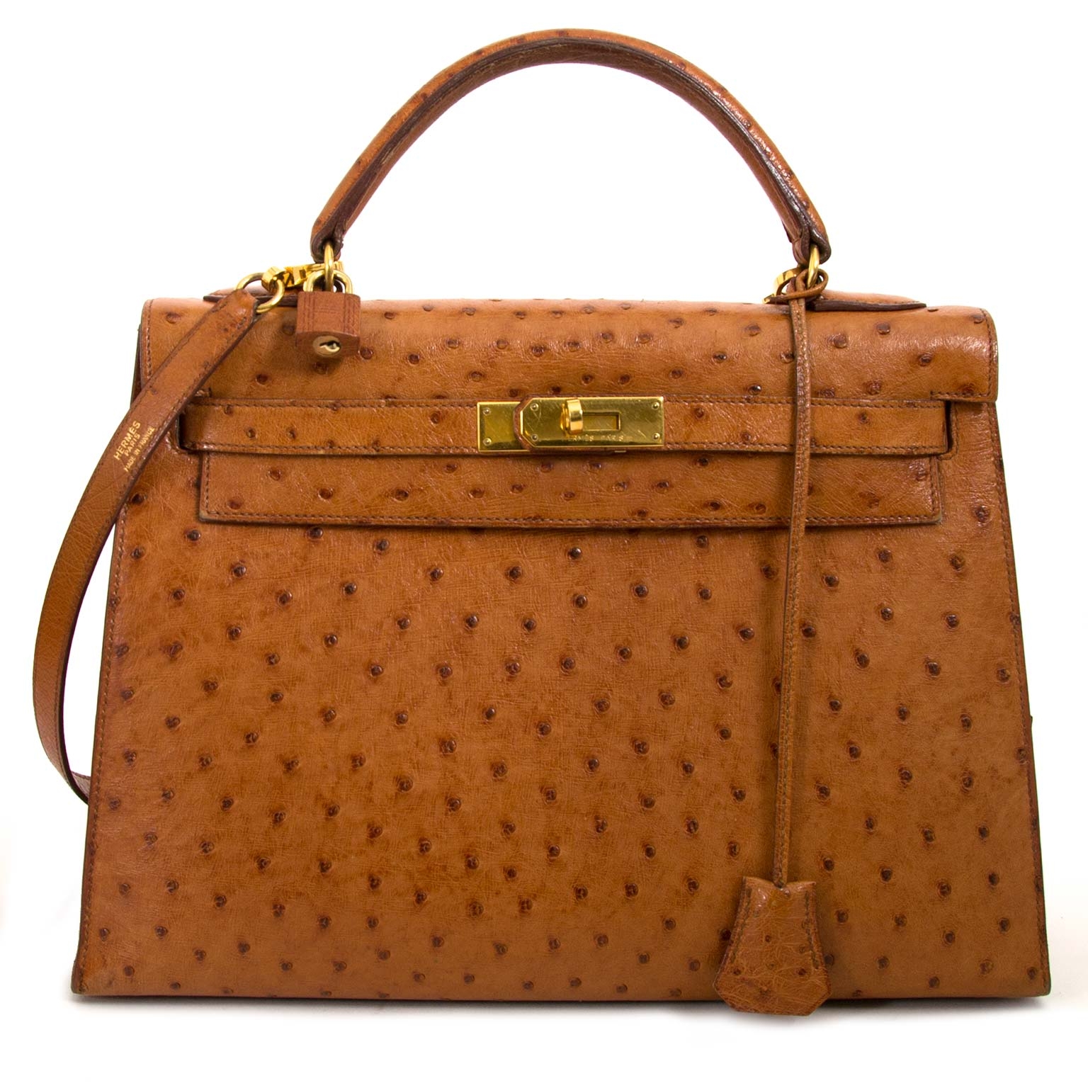 ostrich skin Hermes Kelly 27cm, Luxury, Bags & Wallets on Carousell