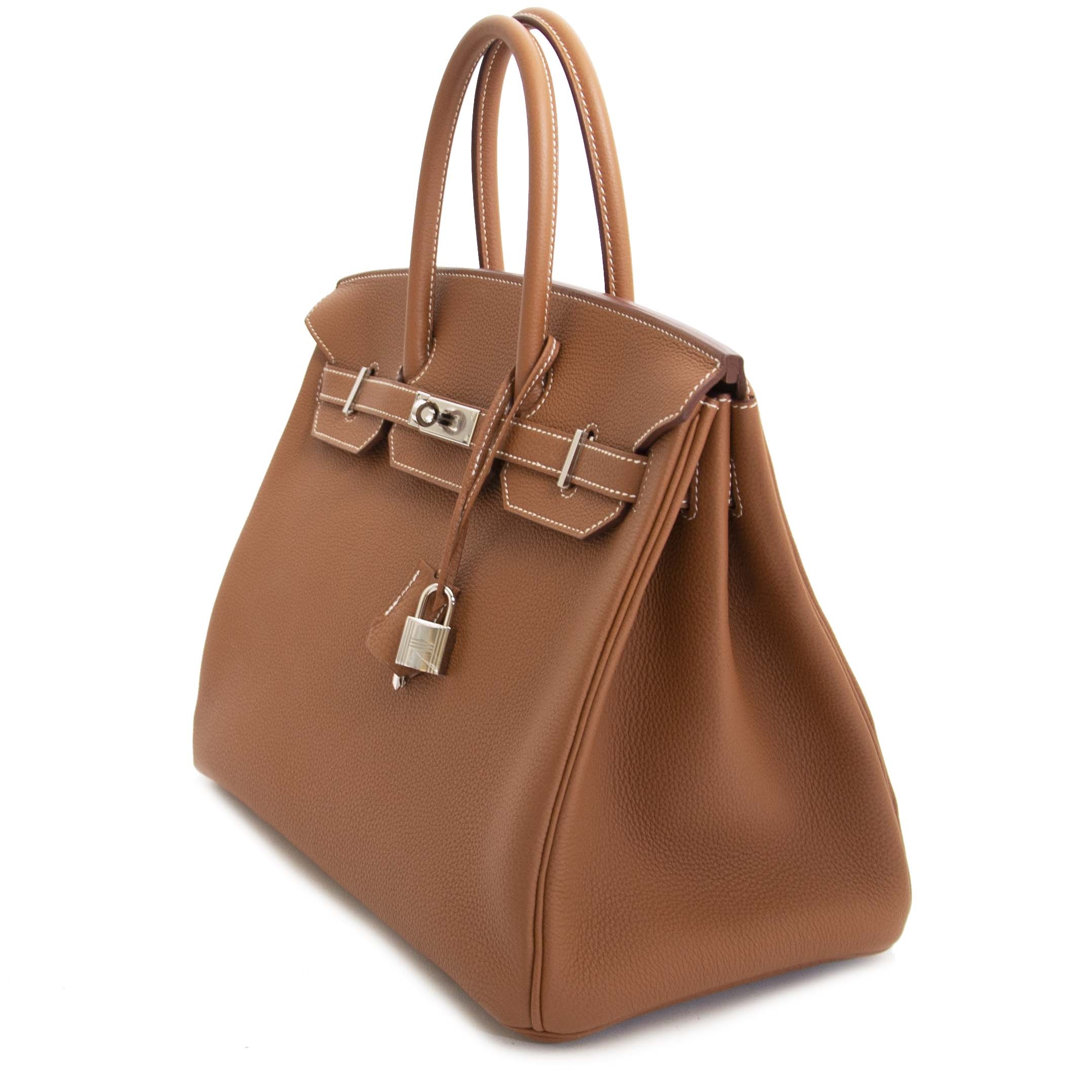 Herm s birkin 35 gold togo silver hardware Labellov Buy and