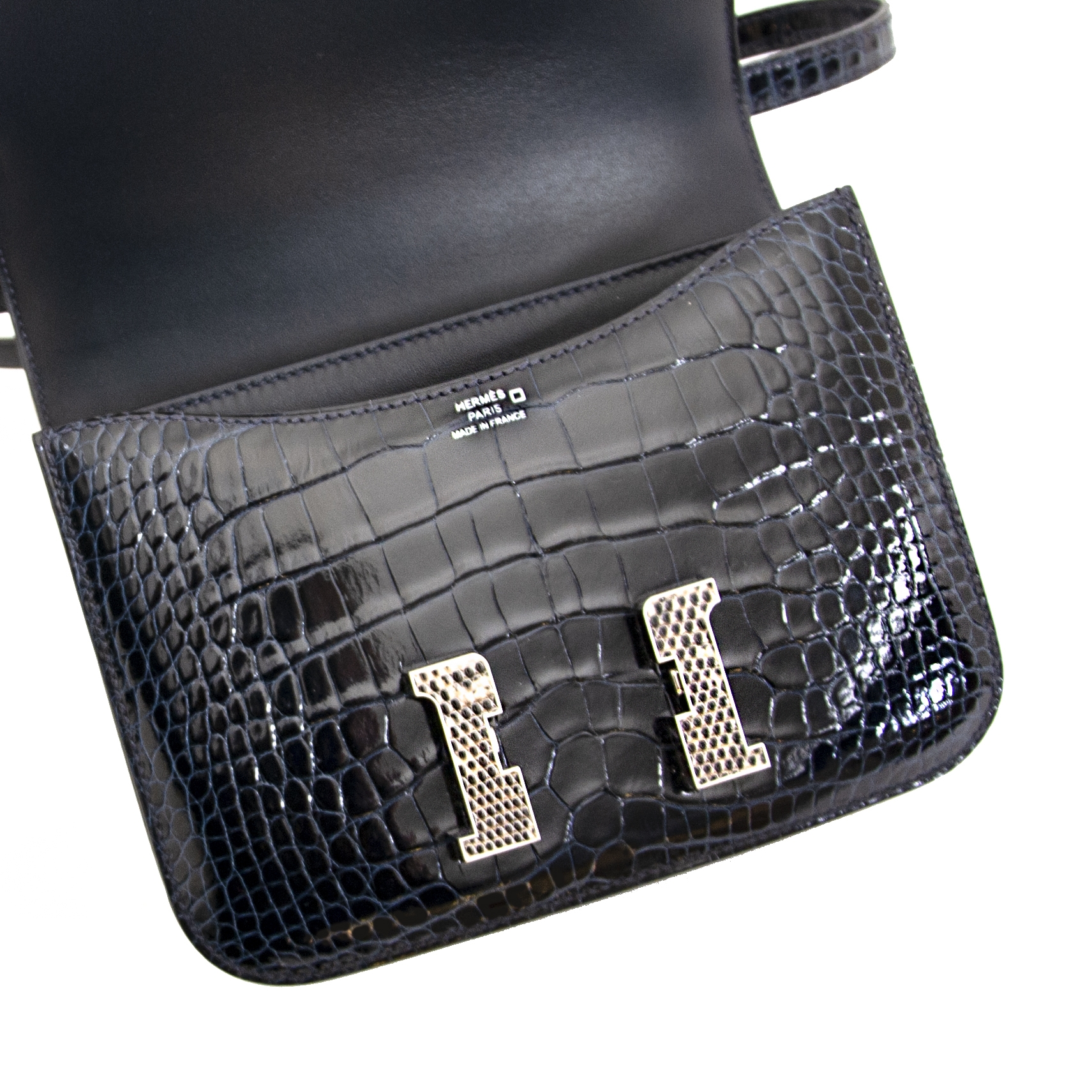 Hermès Constance 18 Mini Marquete Alligator Miss Lisse / Lezard