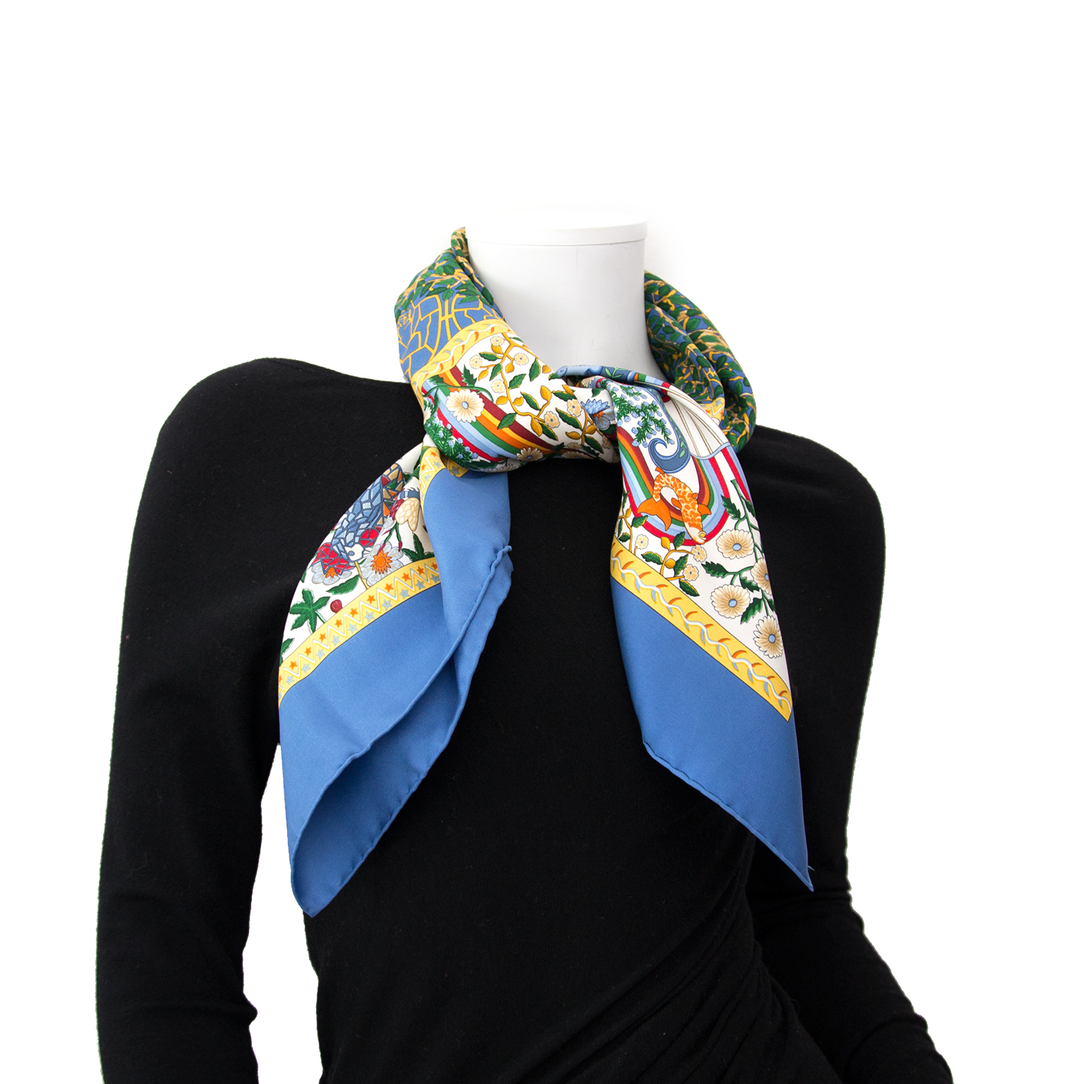 Hermès Carré de Soie 'Axis Mundi' scarf ○ Labellov ○ Buy