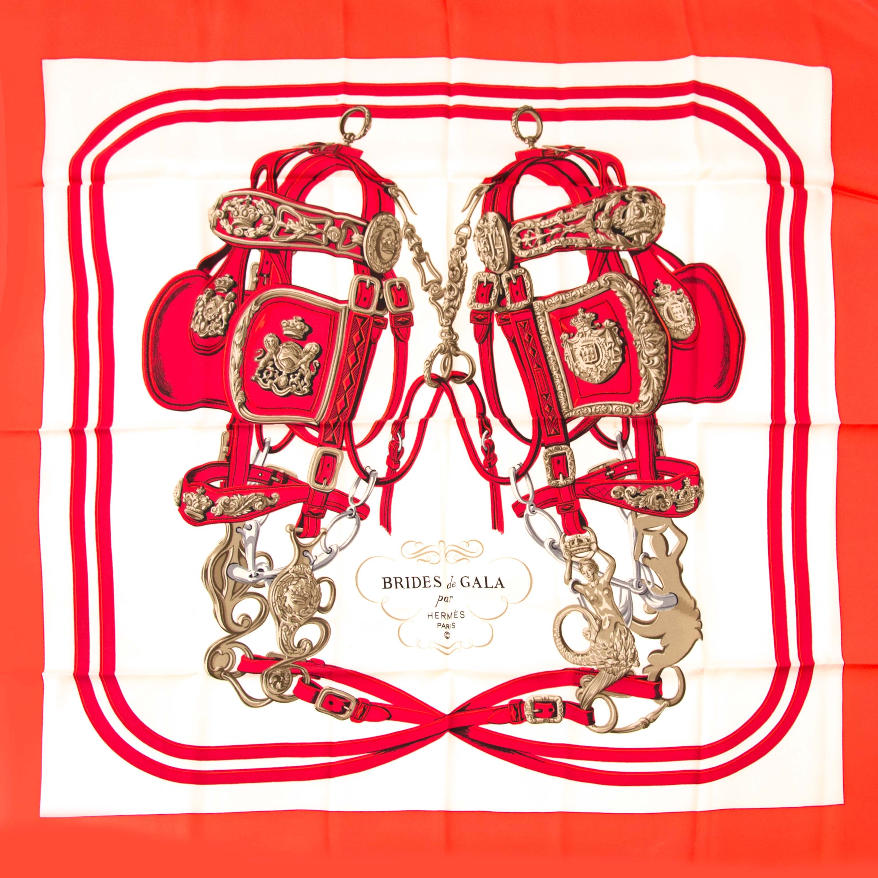 Hermès Carré Brides De Gala Red ○ Labellov ○ Buy and Sell