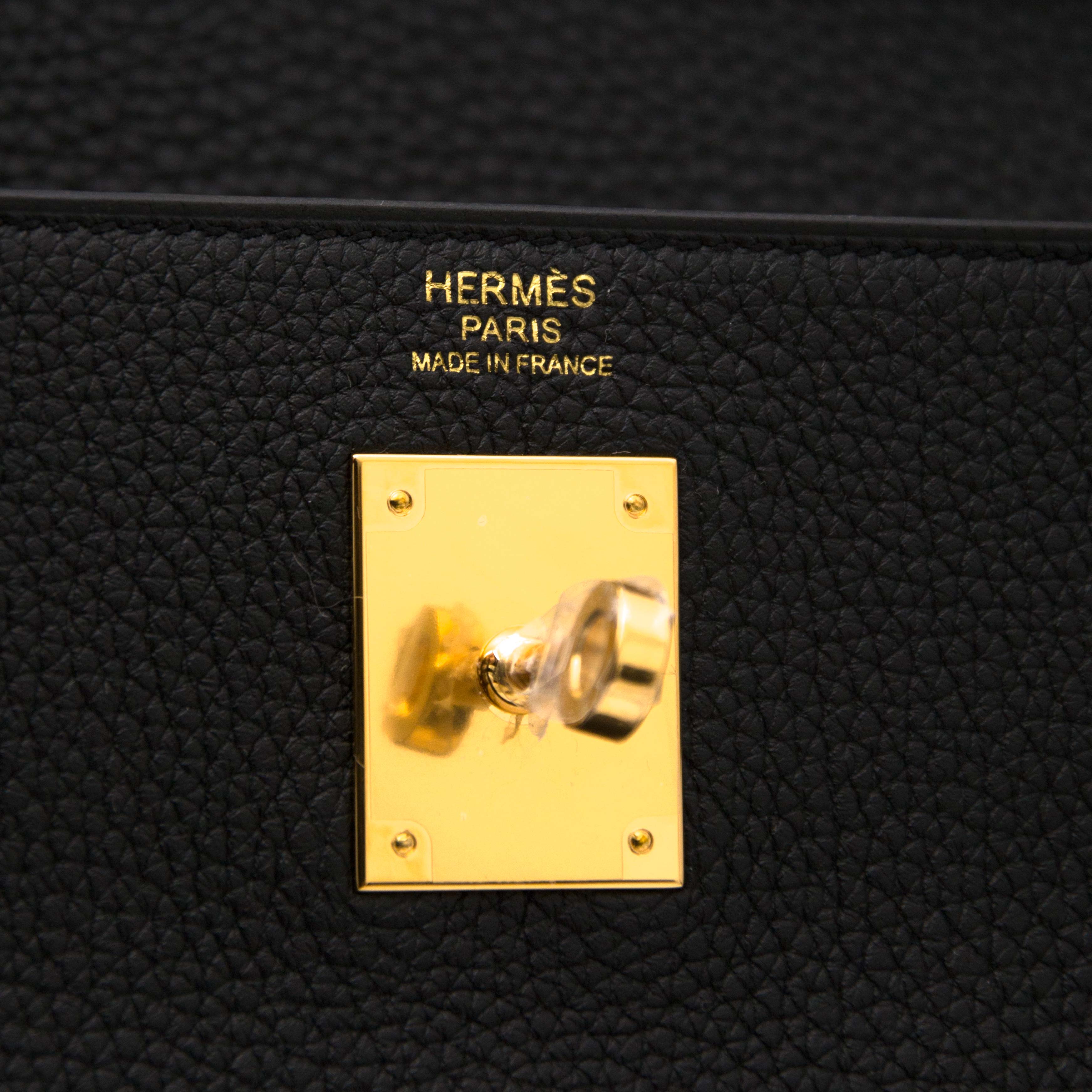 Kelly 32 cloth handbag Hermès Black in Cloth - 35802434