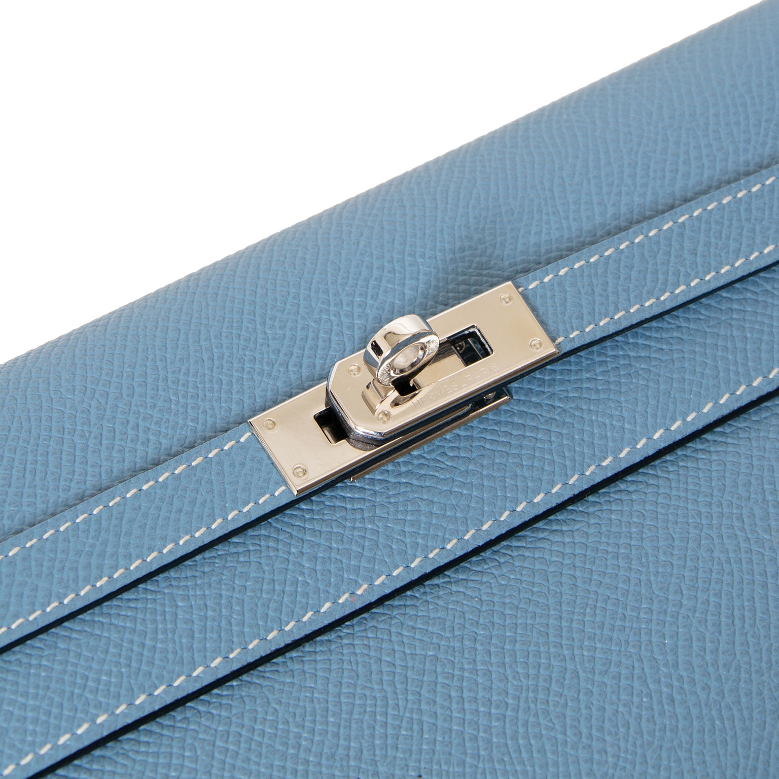 Hermes Kelly Wallet Blue Jean Veau Epsom ○ Labellov ○ Buy and