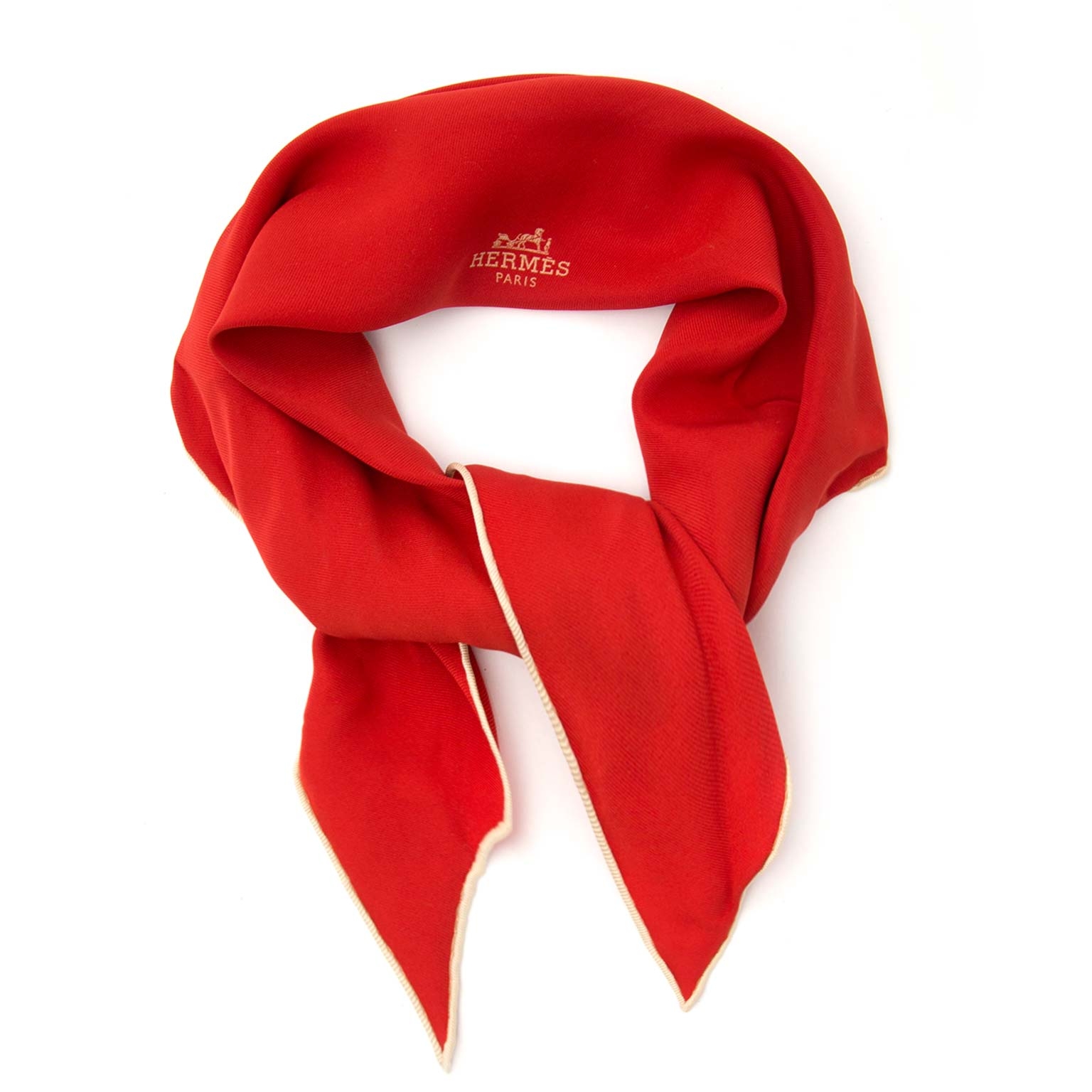 hermes red scarf