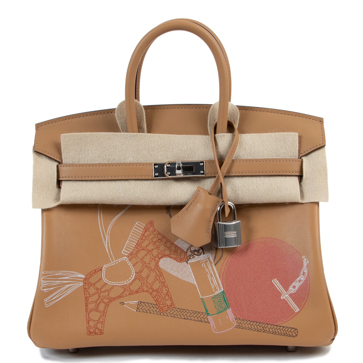 Hermès Birkin 25 Limited Edition 2021 In And Out Swift Biscuit PHW ○  Labellov ○ Buy and Sell Authentic Luxury
