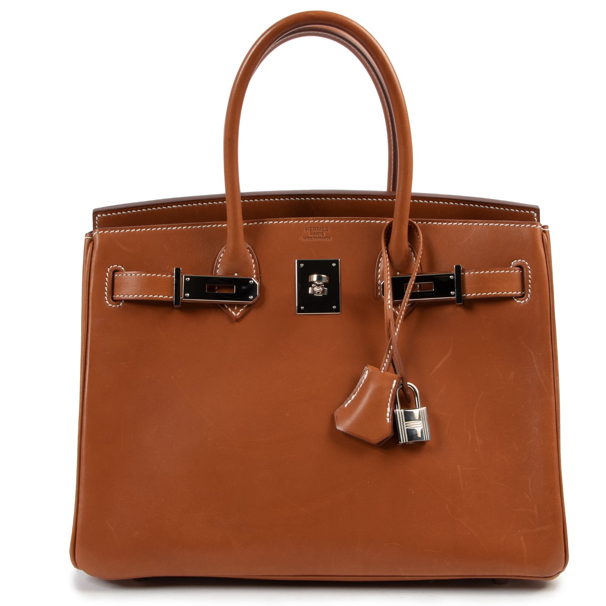 Hermes Birkin 30 Fauve Barenia PHW Labellov Buy and Sell Authentic Luxury