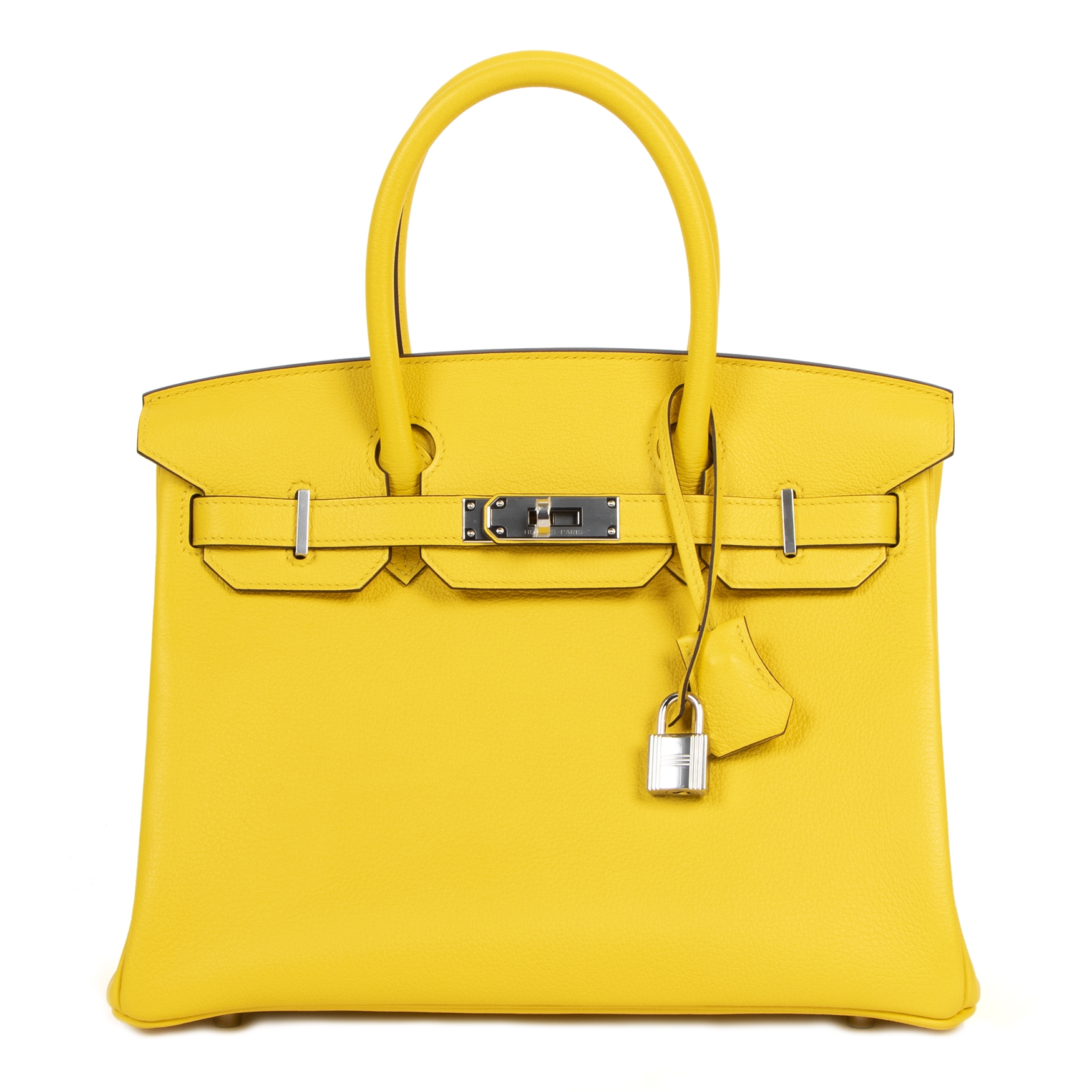 Hermes Birkin 30 Taurillon Novillo Leather 9O Jaune De Naples GHW