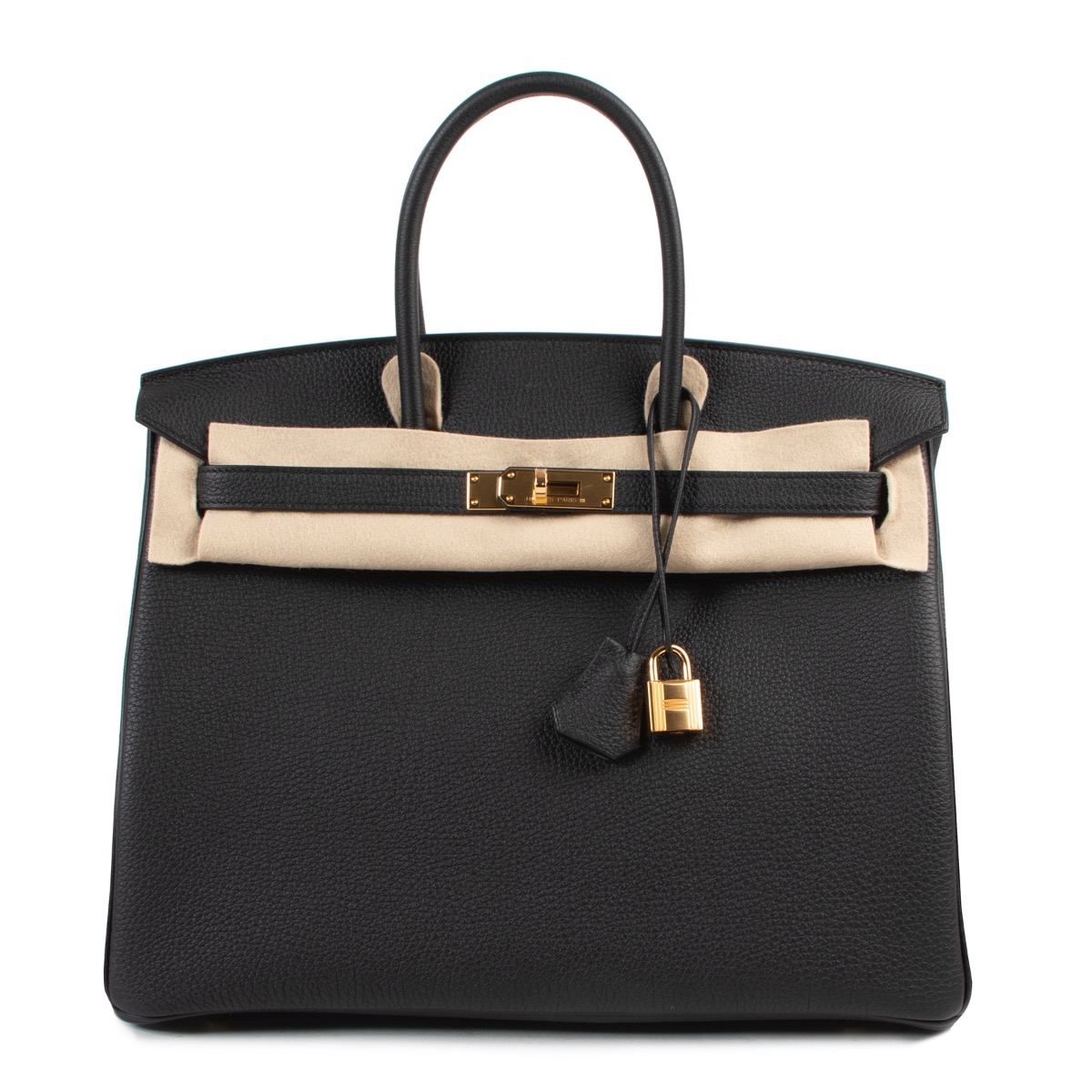 Hermes Birkin 35 Black Togo GHW Labellov Buy and Sell Authentic Luxury