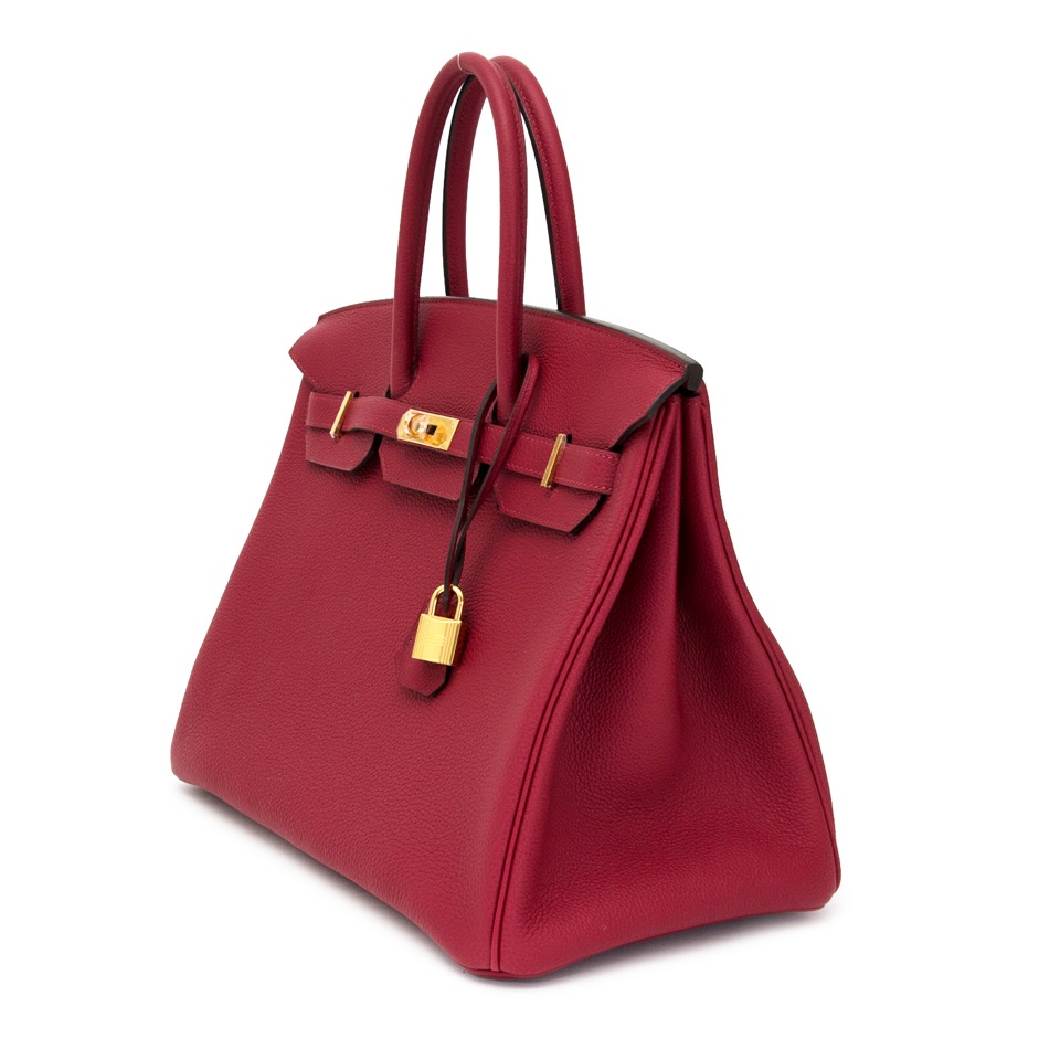 Brand New Herm s Birkin 35 Rouge Grenade Togo GHW Labellov