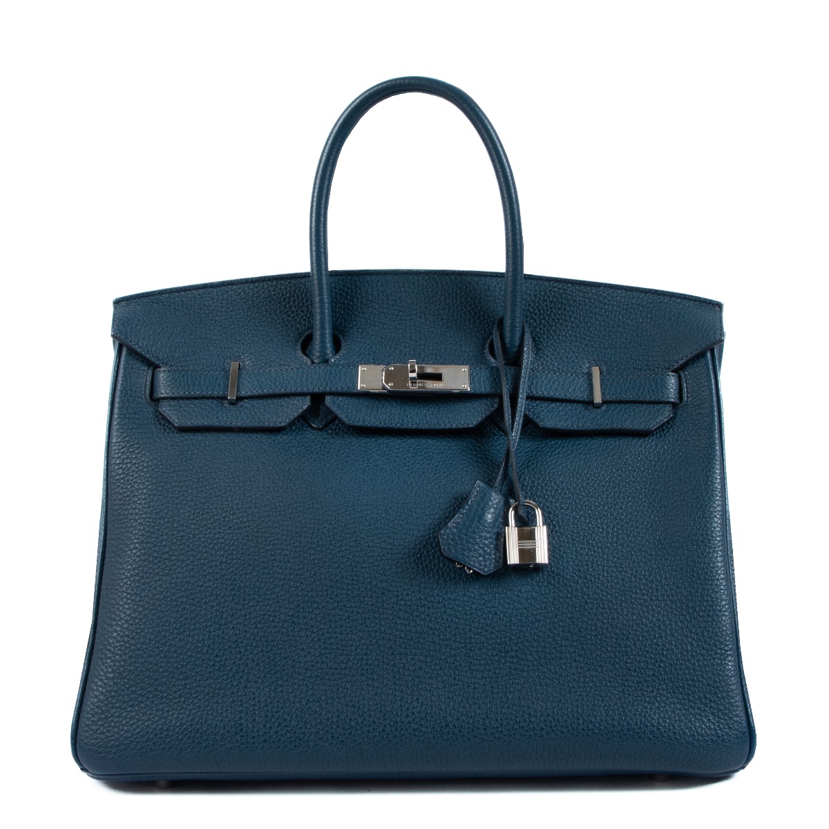 Colvert Birkin 25 Blue Hermes Birkin 35 Colvert Togo Blue Silver Handbag Luxe Du Jour