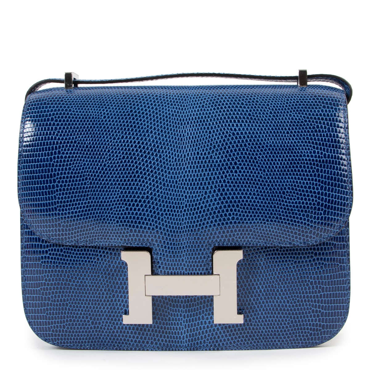 Hermes Constance Mini Bleu Saphir Lizard Niloticus Lisse PHW Labellov Buy and Sell Authentic Luxury