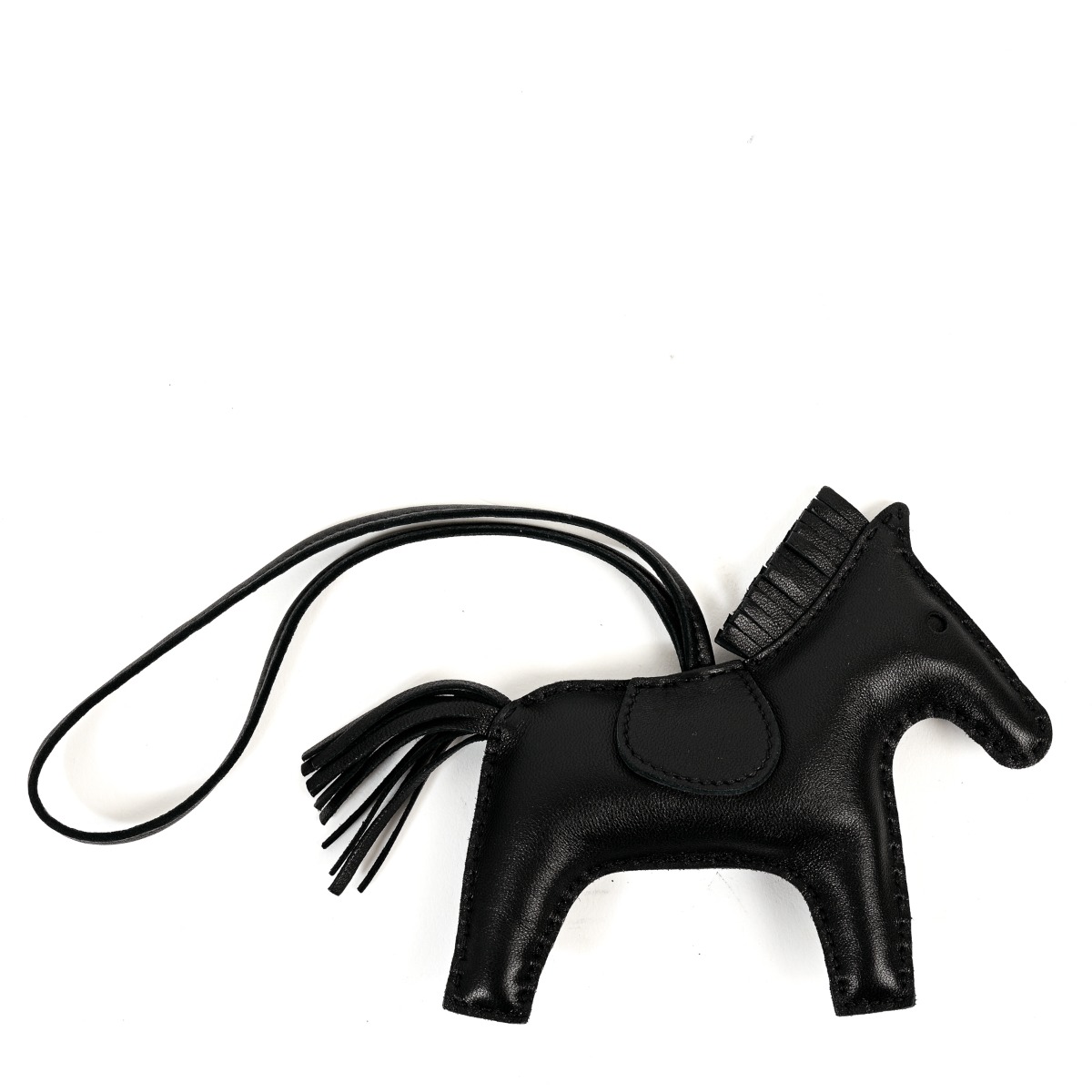 Hermès Rodeo MM So Black Milo Lambskin Bag Charm ○ Labellov