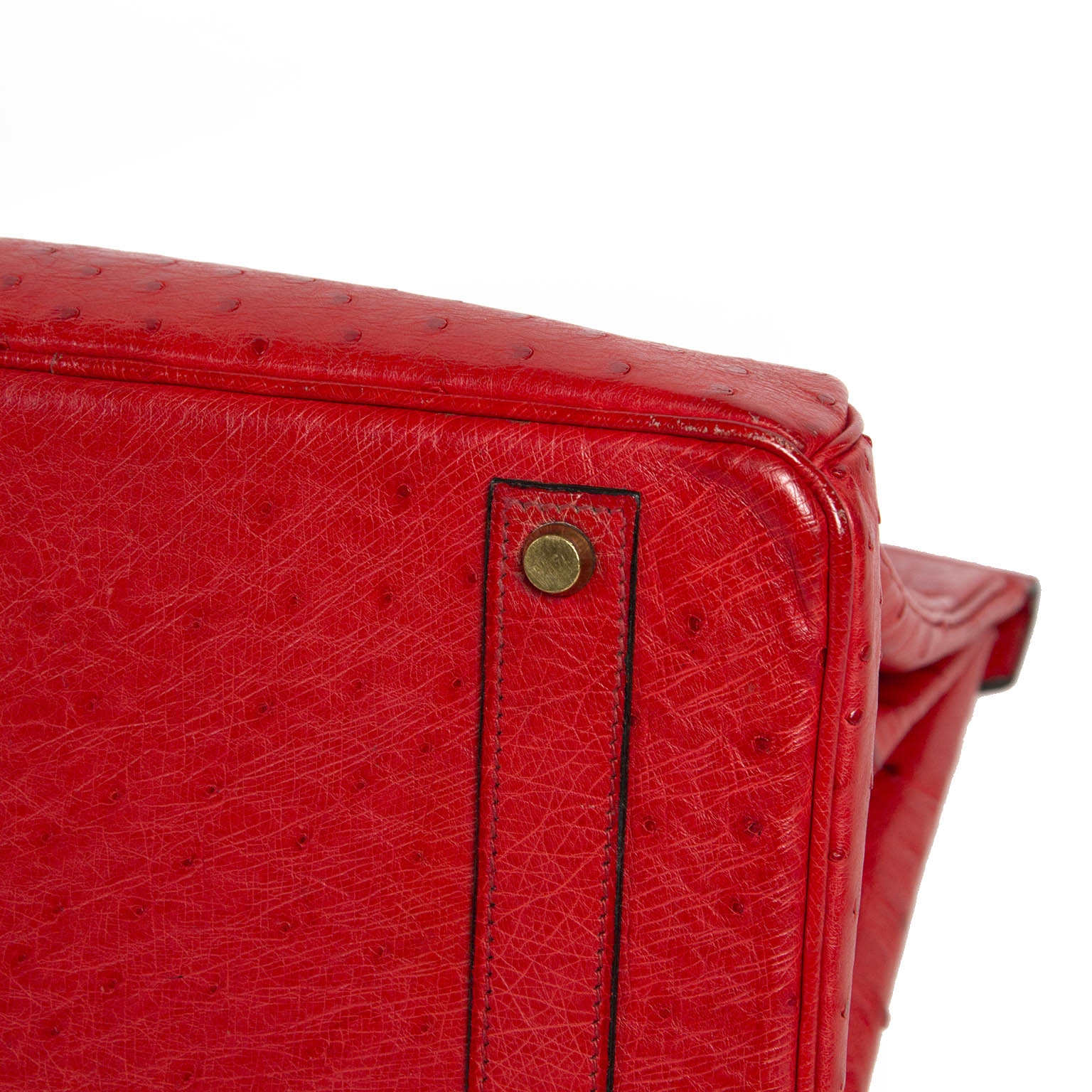 Hermès Courchevel Birkin 40 Red Leather Pony-style calfskin ref