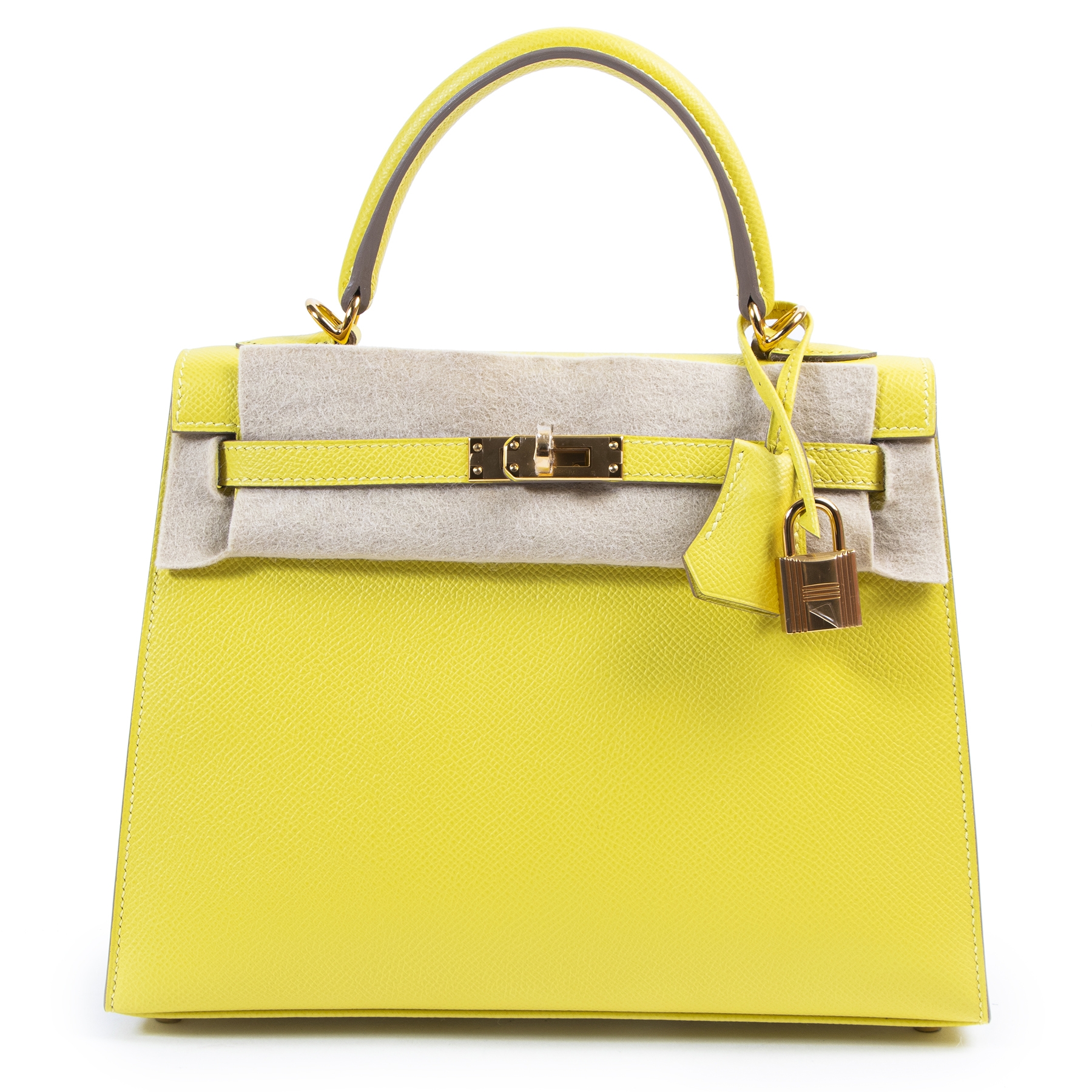 Hermès Kelly 25 Lime Epsom GHW ○ Labellov ○ Buy and Sell