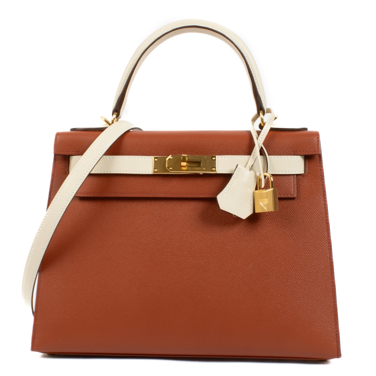 Hermès HSS Kelly 28 Cuivre/Craie Epsom GHW ○ Labellov ○ Buy and