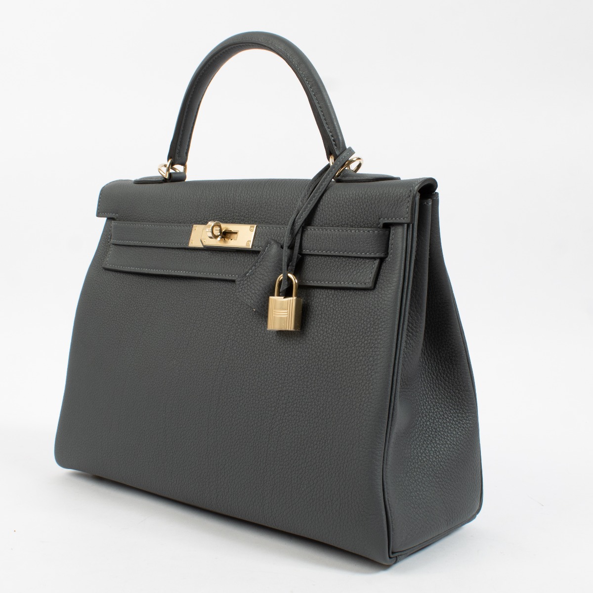 Hermès Kelly 32 Gris Misty Togo GHW ○ Labellov ○ Buy and Sell