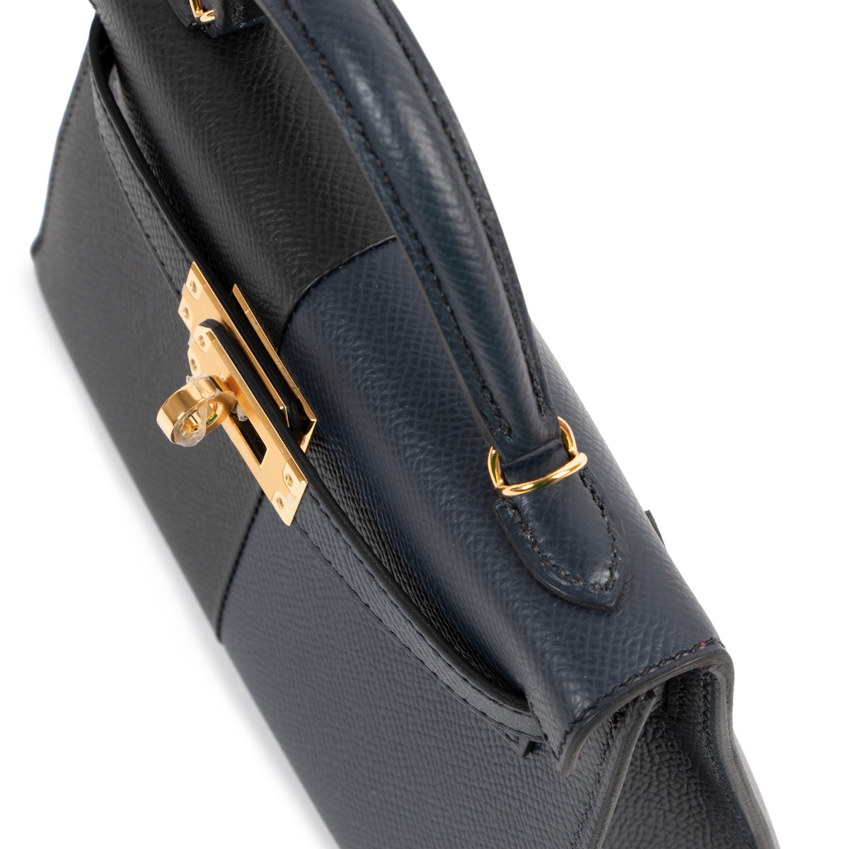 Hermès Kelly 20 Mini II Sellier Casaque style Black, Indigo