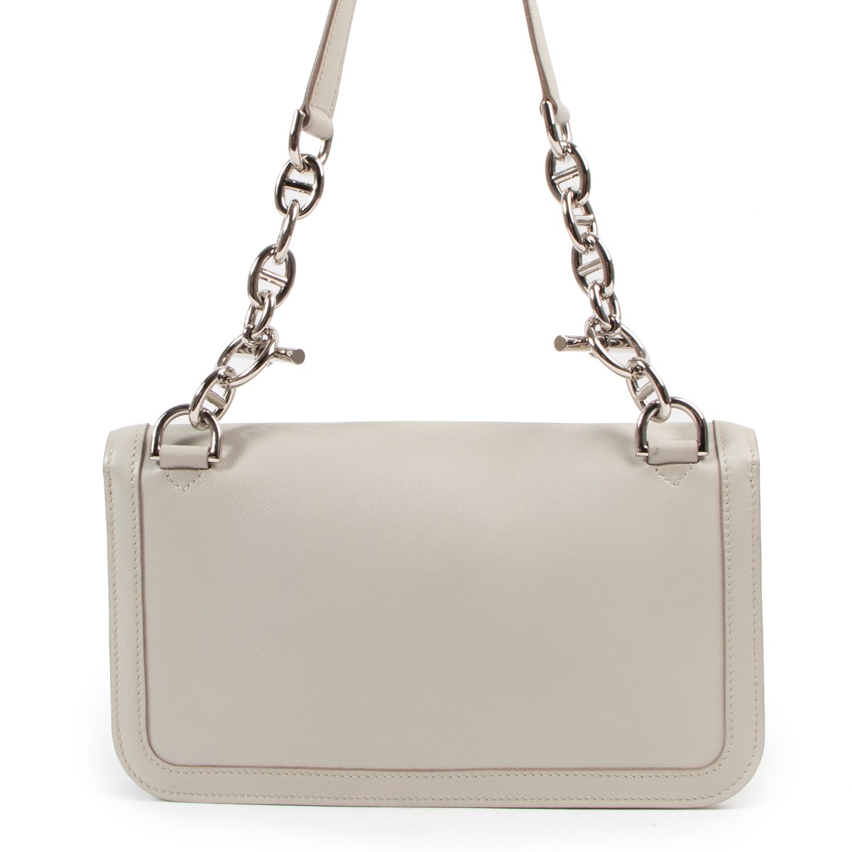 Hermès Chaine d'Ancre Beige Swift PHW ○ Labellov ○ Buy and