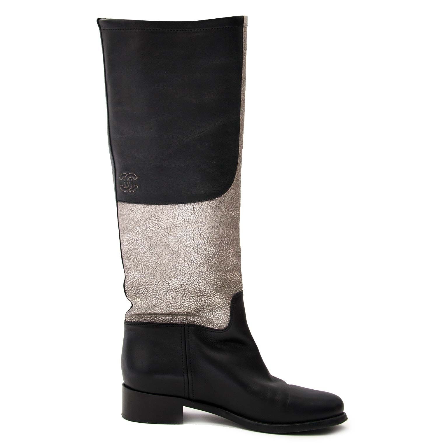 Riding boots Chanel Black size 42 EU in Water snake - 30482590
