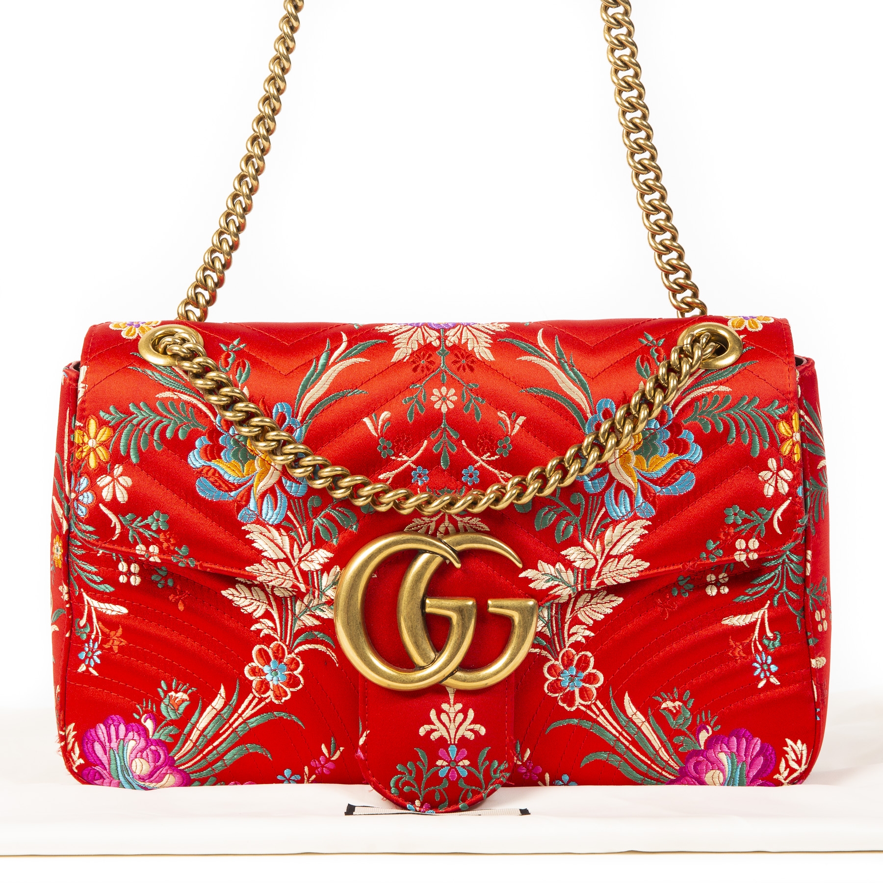 gucci marmont floral jacquard bag