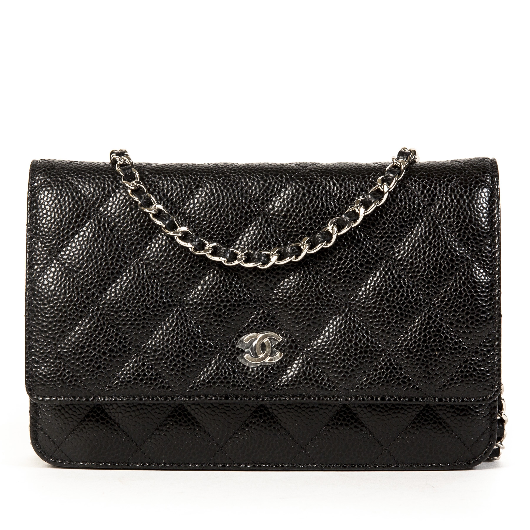 Chanel Black Caviar Leather Wallet On Chain Labellov Buy and Sell