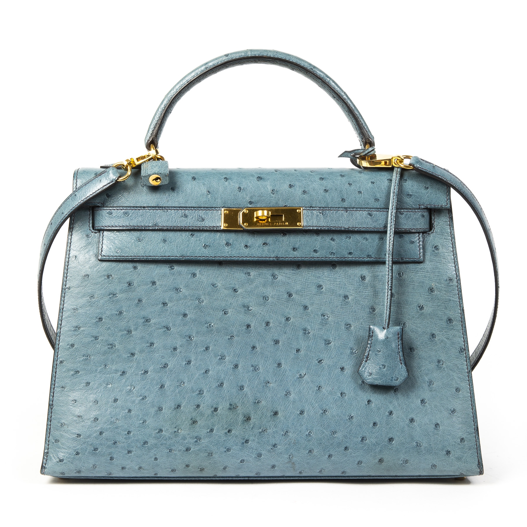 Brand New Hermes Kelly 25 Blue Iris Ostrich Sellier GHW Hermes Kuala Lumpur  (KL), Selangor, Malaysia.