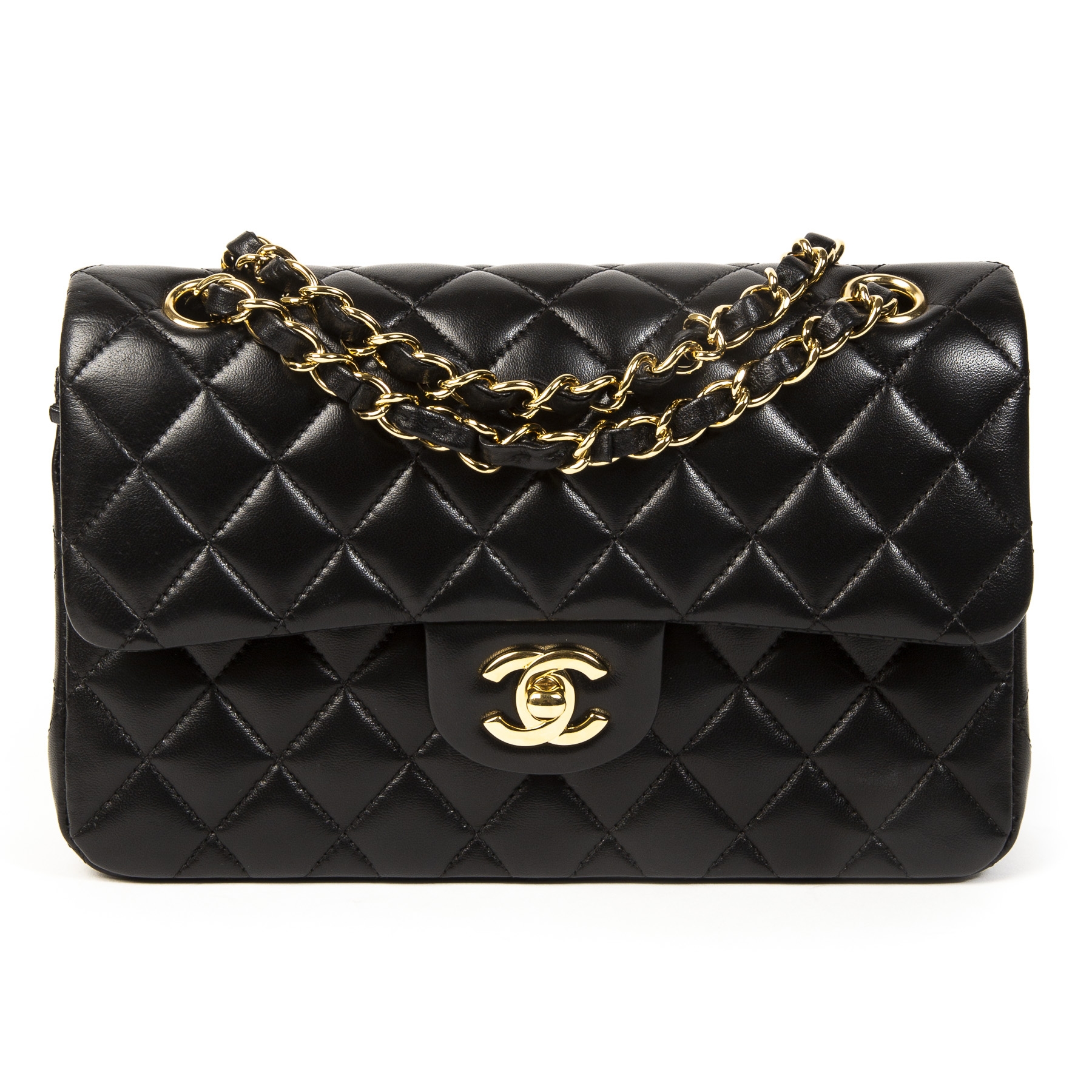 Chanel Small Classic Bag in Black with Pearls (2002/03) — singulié