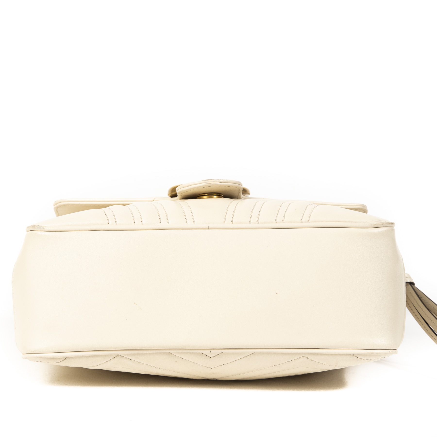 Gucci GG Marmont Ivory Mini Top Handle Bag with Special Strap
