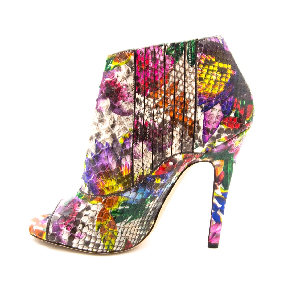 Jimmy Choo Floral Print Python Ankle Boots Labellov Buy and Sell Authentic Luxury
