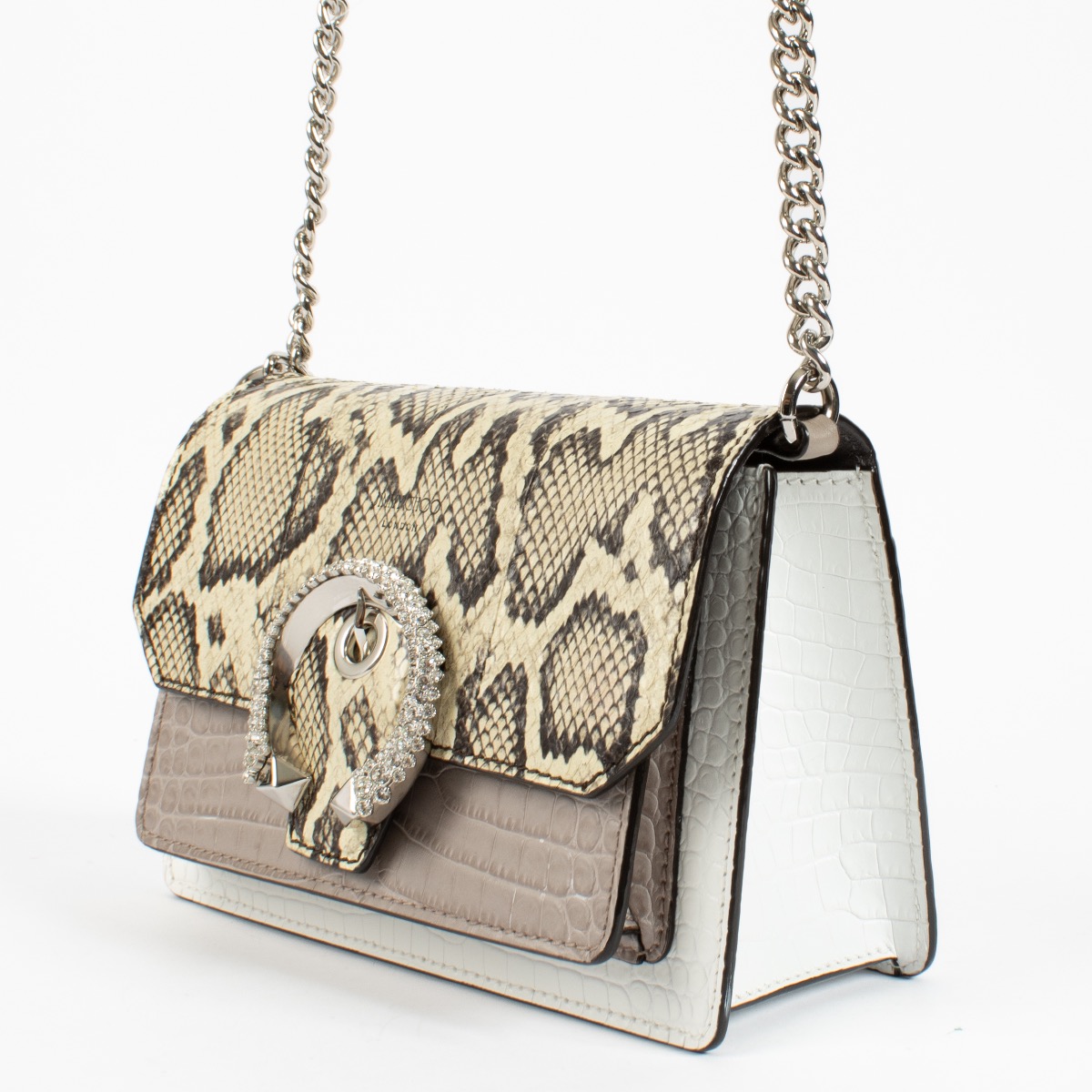Jimmy Choo Python/Croc Embossed Madeline Bag ○ Labellov