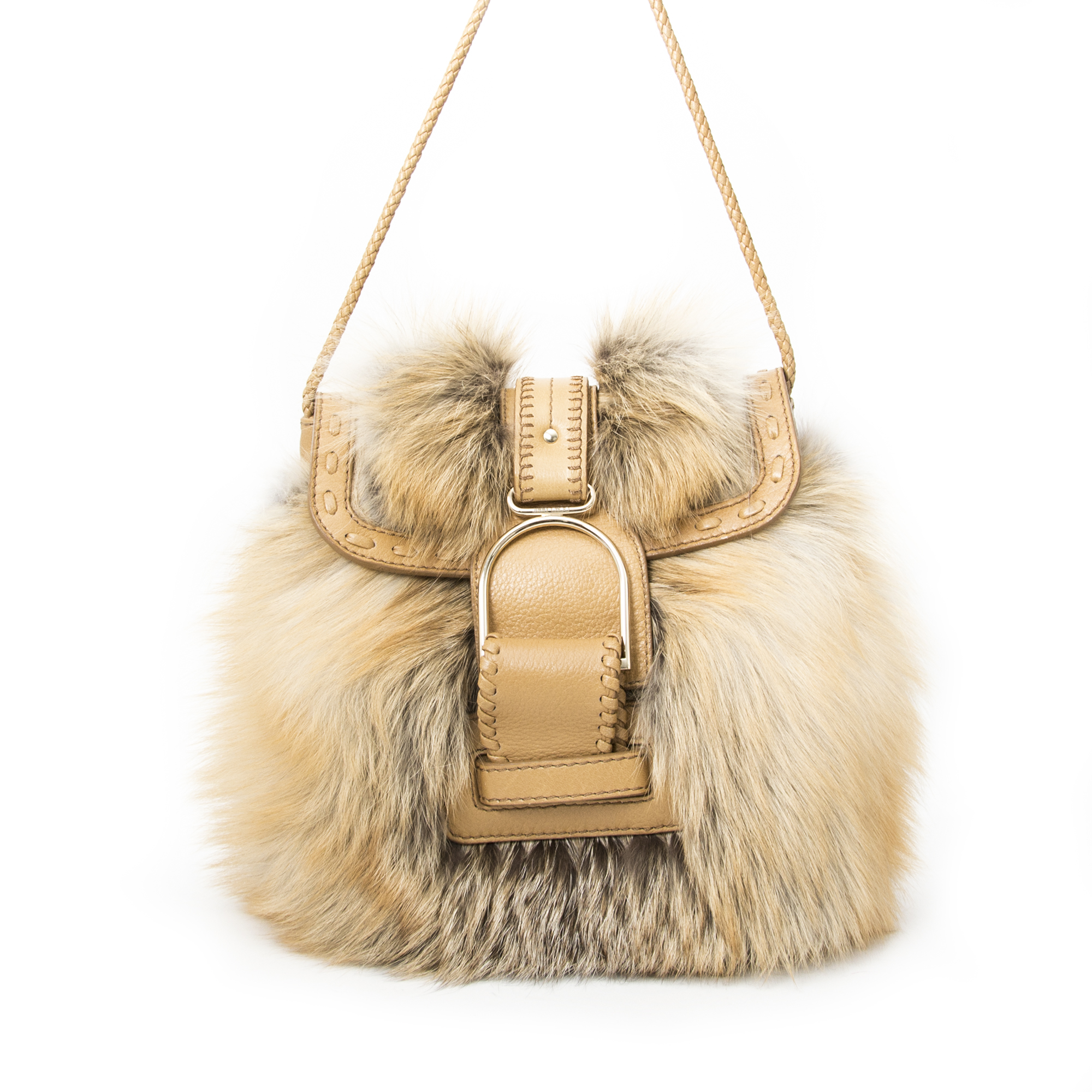 Jimmy Choo Leah Fox Fur Shoulder Bag ○ Labellov ○ Buy and Sell