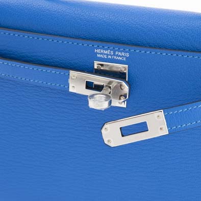 Hermès Kelly 20 Bleu Hydra Sellier Chevre Mysore Gold Hardware GHW