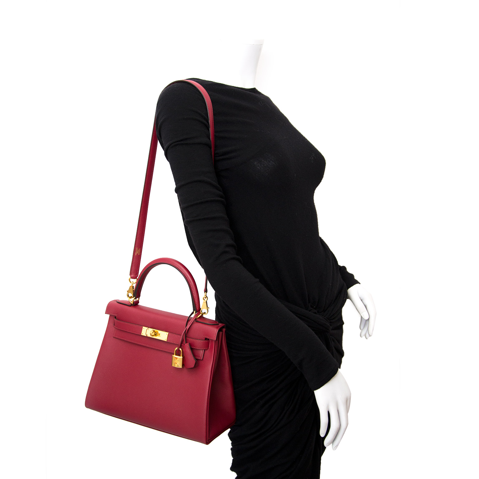 Brand New Hermes Kelly Retourne 28cm Evercolor Rouge Grenat GHW Labellov Buy and Sell Authentic Luxury