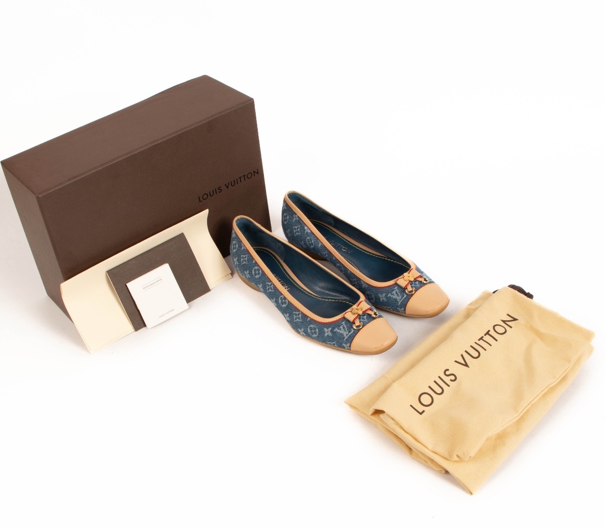 靴 Louis Vuitton Denim Ballet Shoes Louis Vuitton Women Size US 8.5 IT 38.5 Blue Denim Ballet