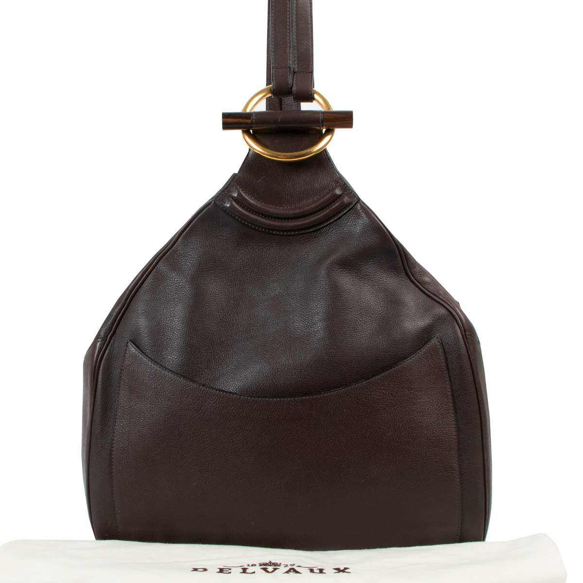 Delvaux Brown Wood Ring Backpack Labellov Buy and Sell Authentic Luxury
