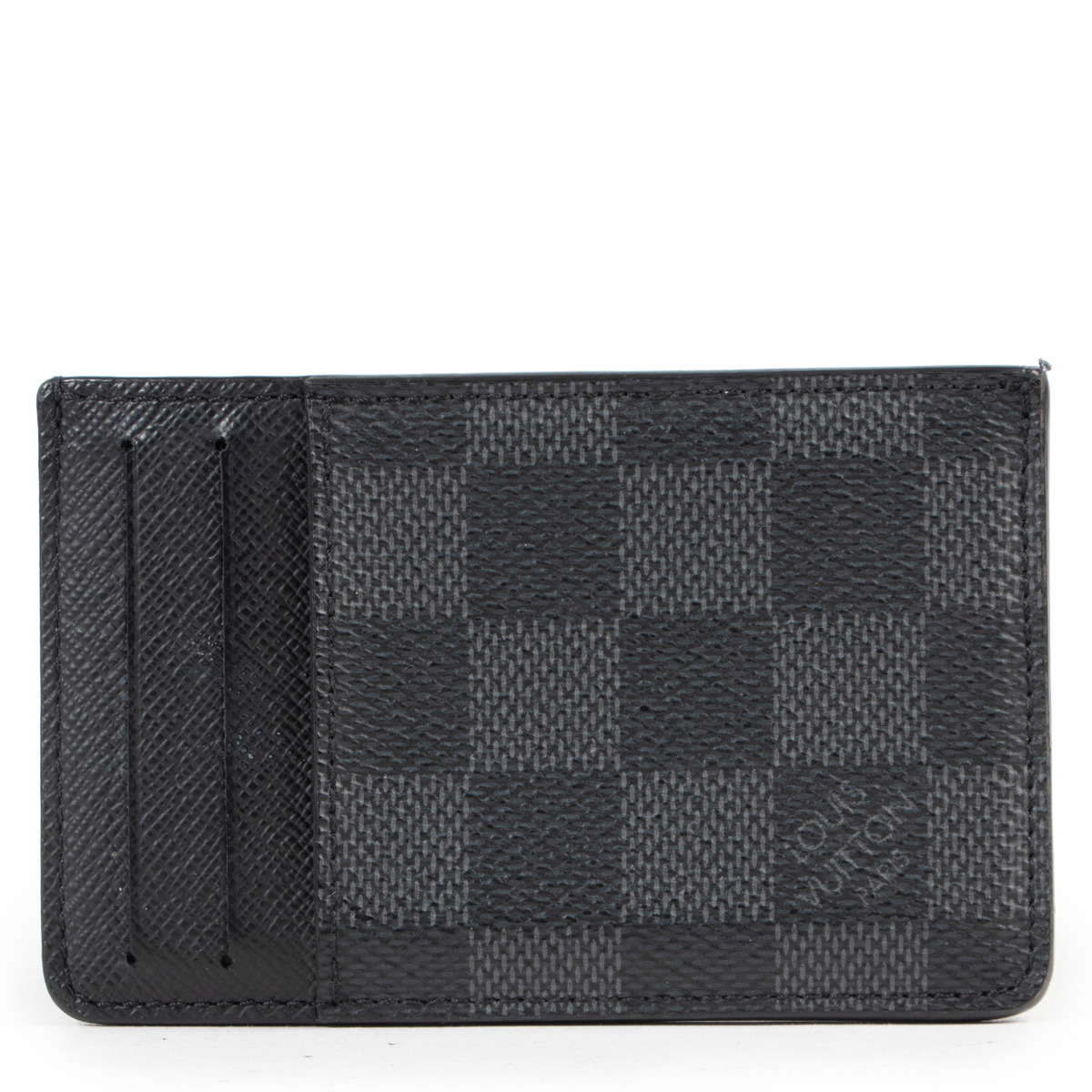 Louis Vuitton Black Damier Graphite Long Card Holder Wallet Case Porte  Cartes