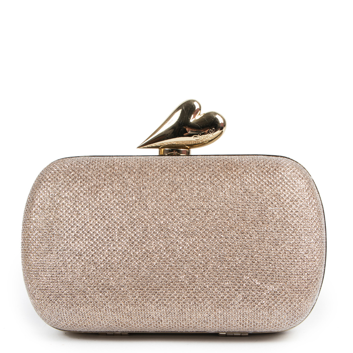 Diane Von Furstenberg Rose Gold Love Minaudiére Clutch