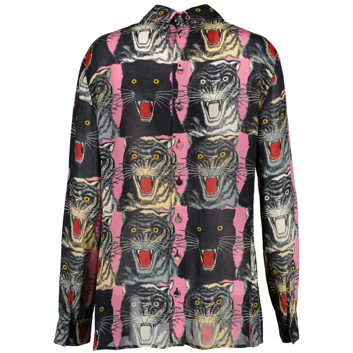 Gucci Tiger Face Print Sablé Shirt - Size 38 ○ Labellov