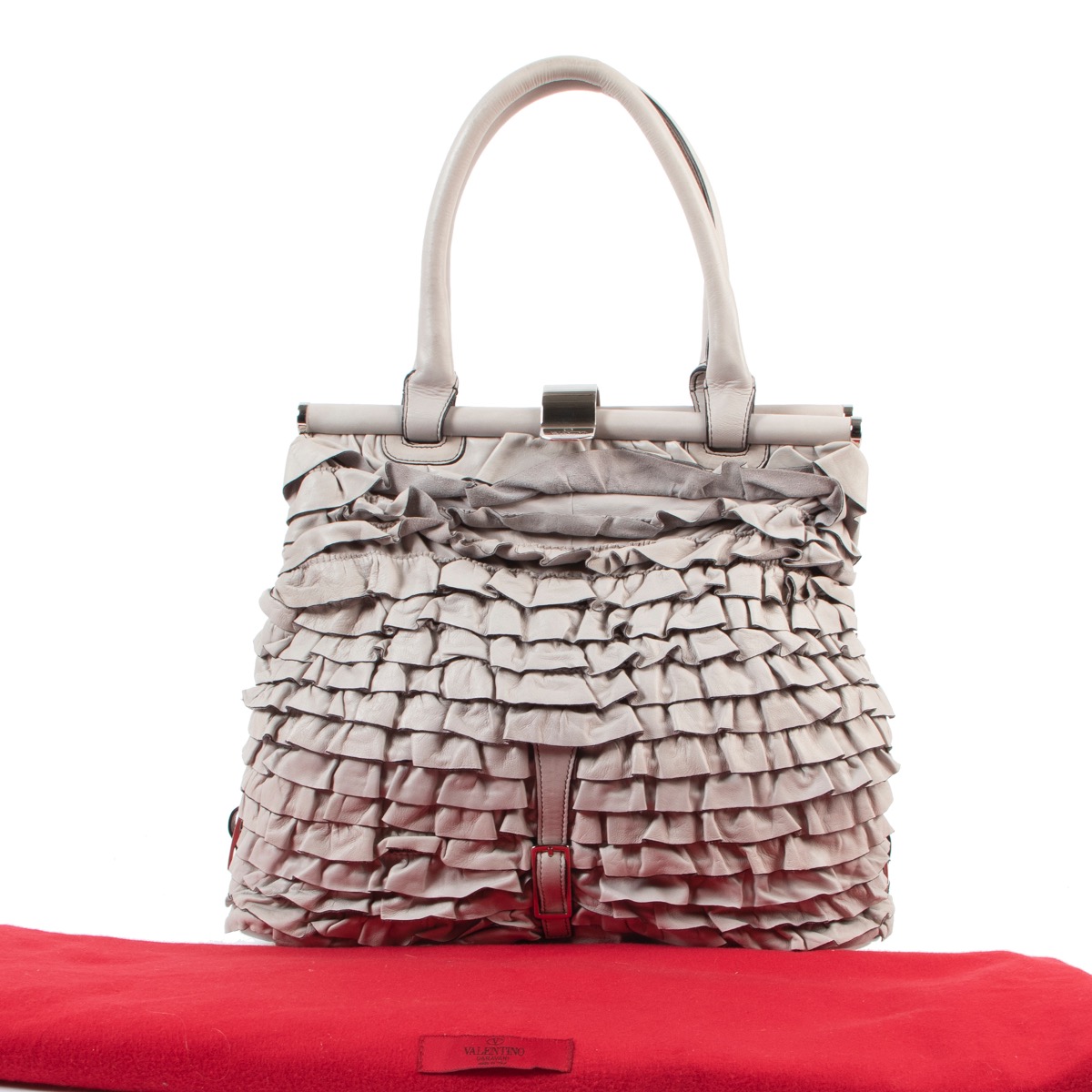 【関税＆送料込み】Valentino Garavani Valentino 'Solid Gris Valentino Garavani 2-Way Shoulder Bag, Greige