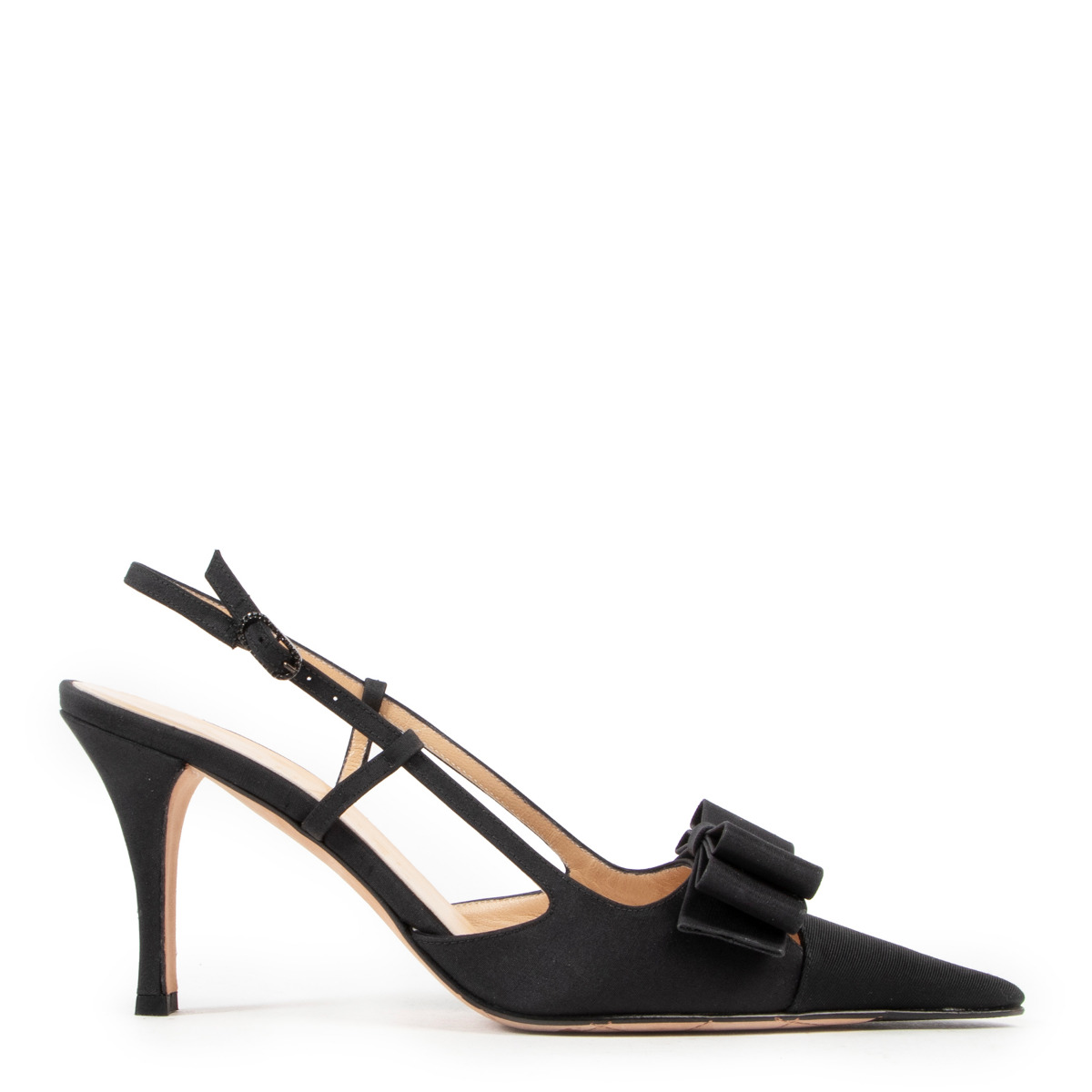 Chanel Black Bow Kitten Heel Pumps Size 36 5 Labellov Buy