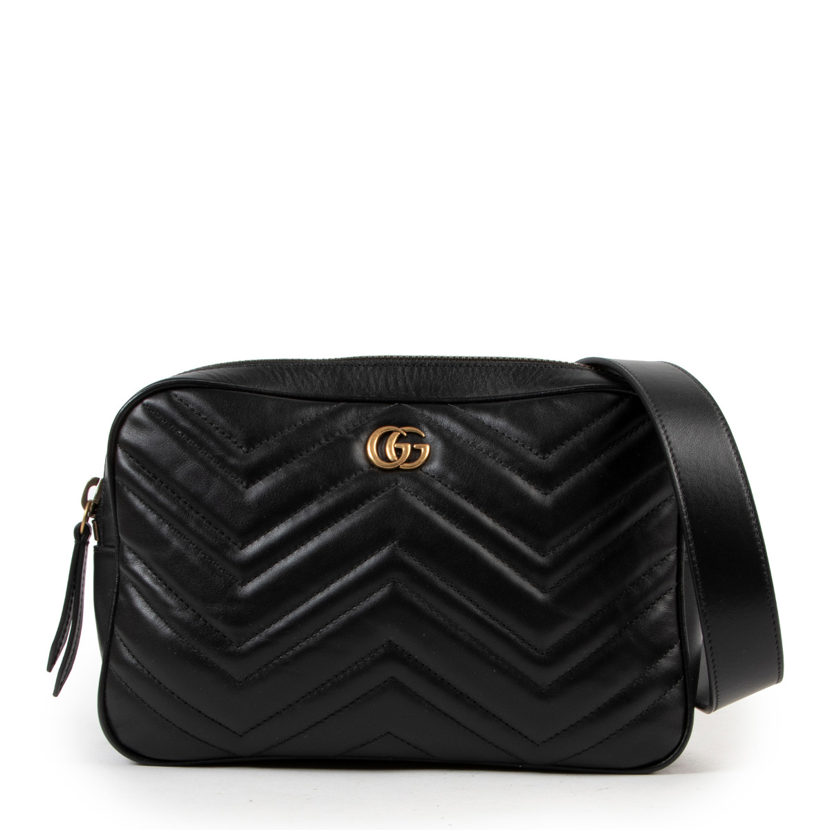 Black Gucci GG Marmont Matelasse Square Belt Bag – Designer Revival