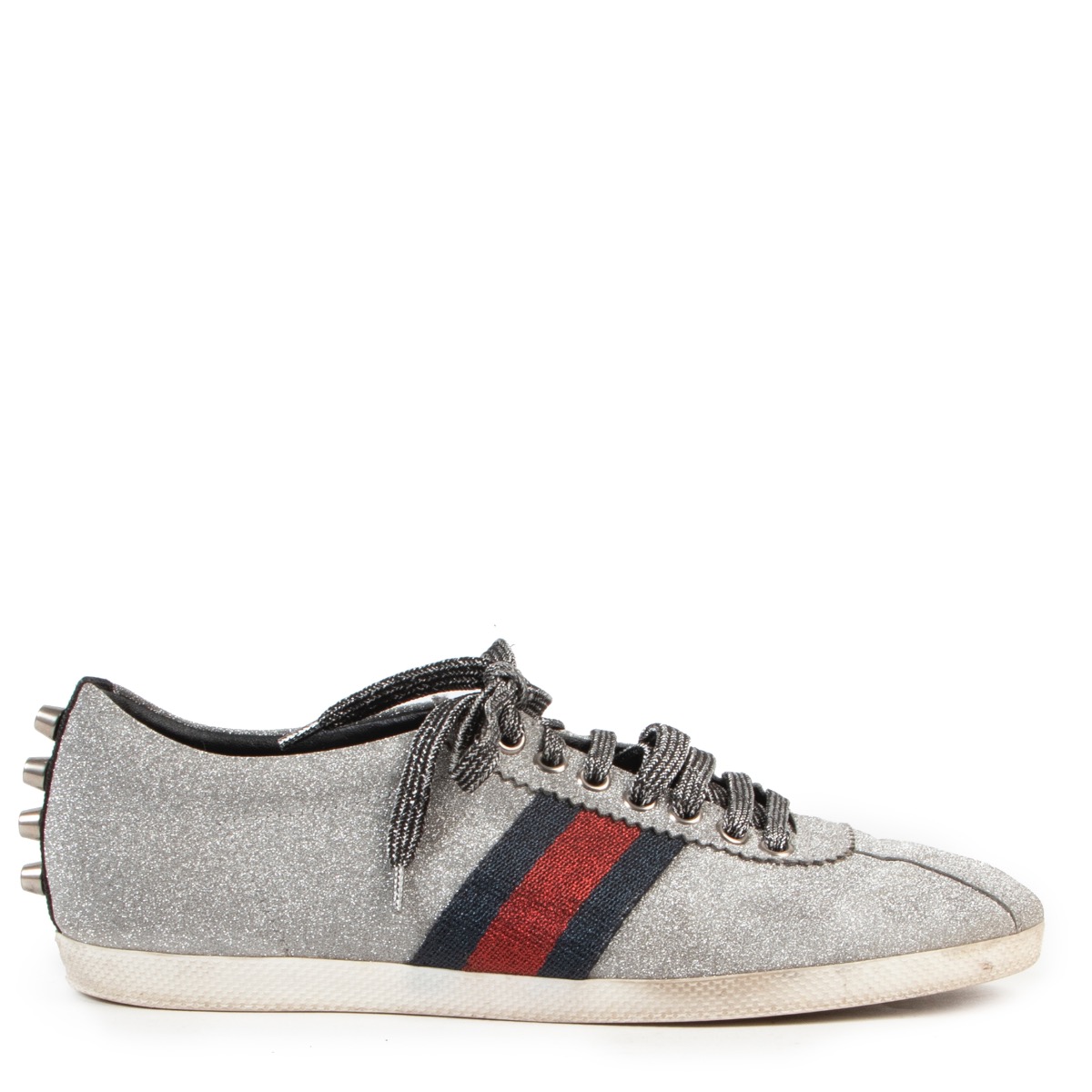 Gucci Glitter Web Stud Sneakers size 39 Labellov Buy and