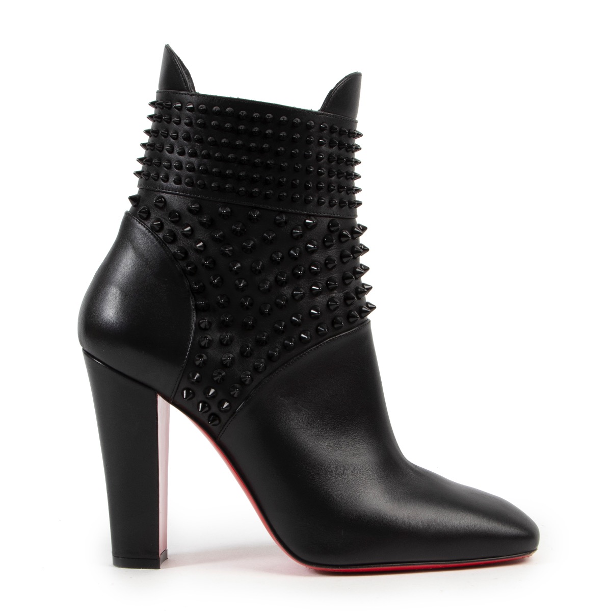 Christian louboutin black hotsell studded boots