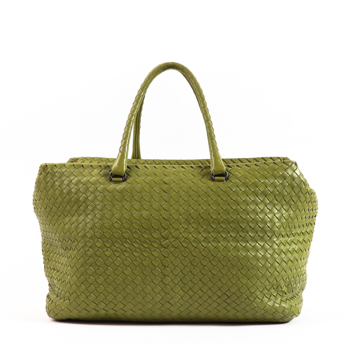Bottega Veneta Green Intrecciato Brick Tote Bag ○ Labellov