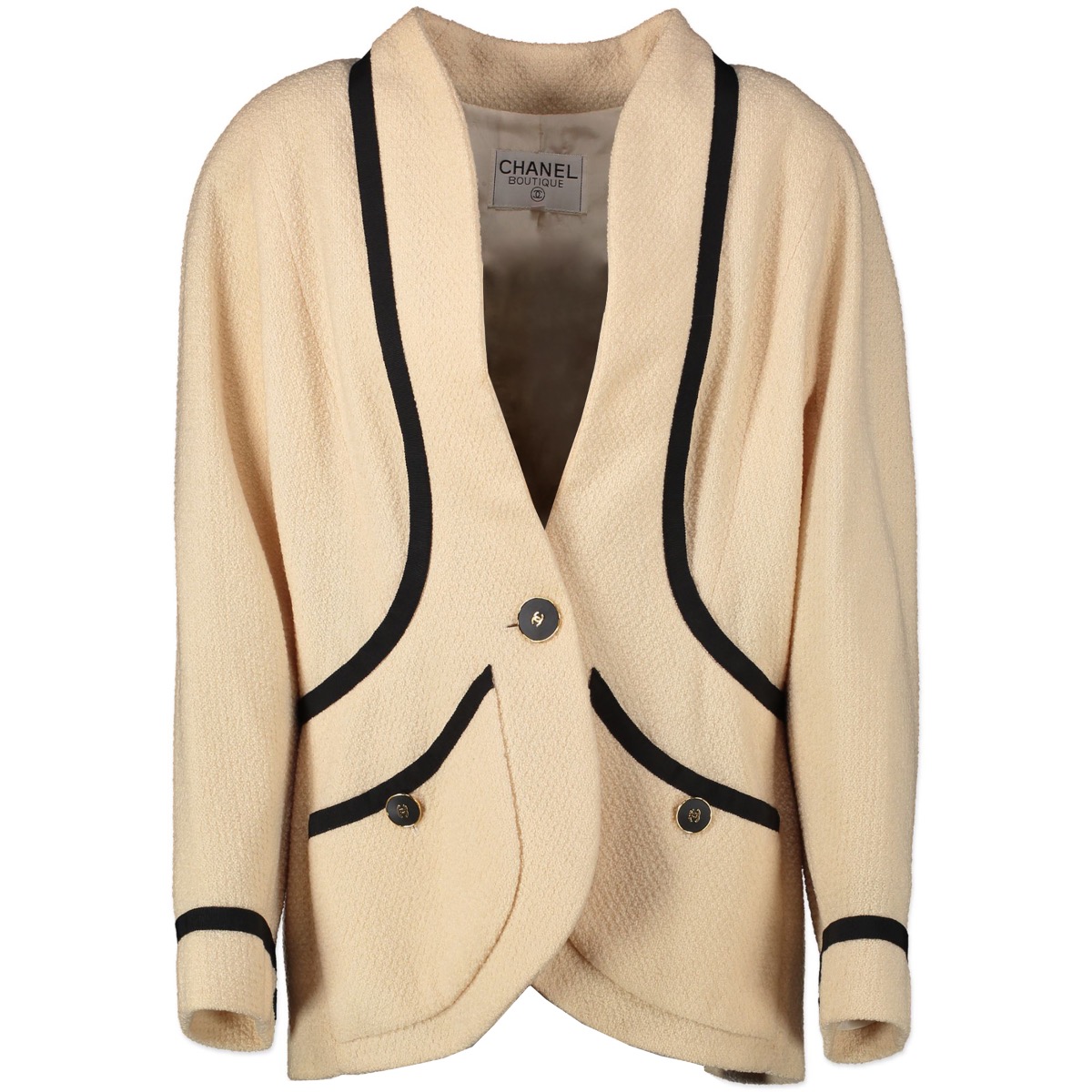 Chanel Beige Jacket ○ Labellov ○ Buy and Sell Authentic Luxury