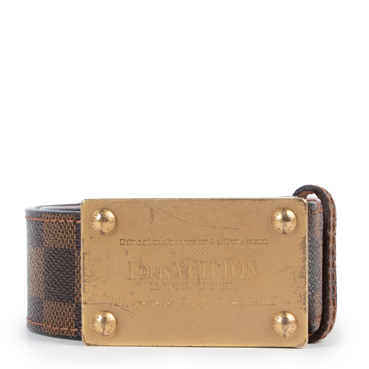 Louis Vuitton Monogram Inventeur Belt - 39 / 99.00 (SHG-1N9fa7