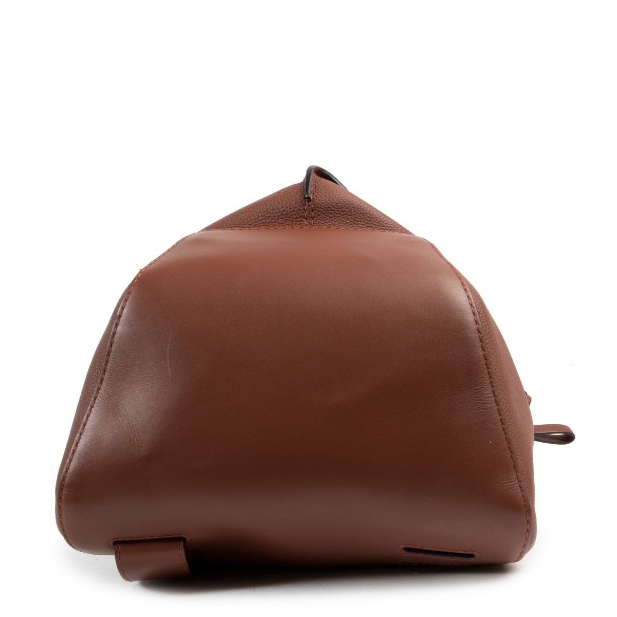 Loewe Anton Brown Pebbled Leather Backpack ○ Labellov