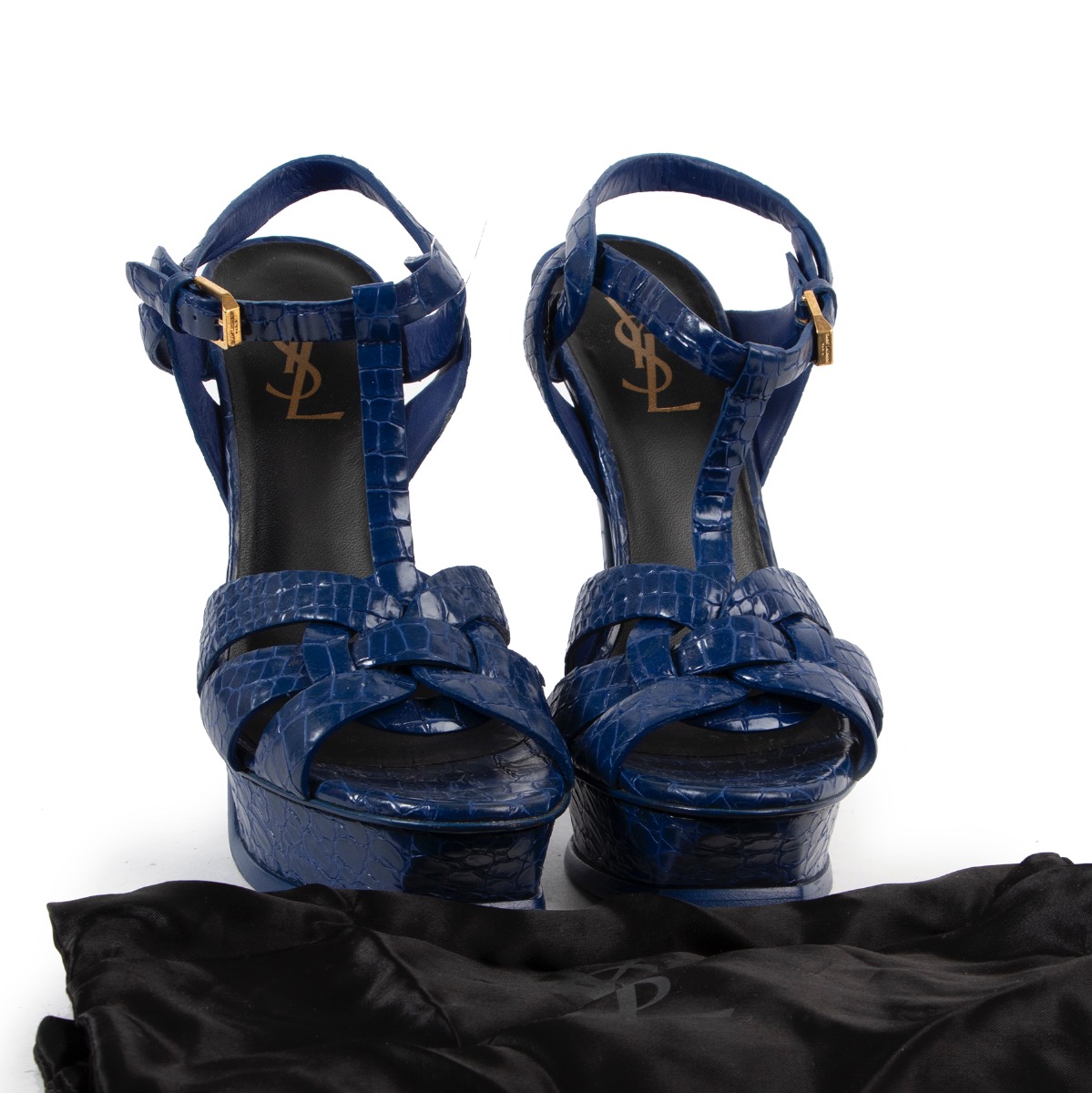 【受注生産品】 ll00325_ysl_dark_blue_python_p 靴